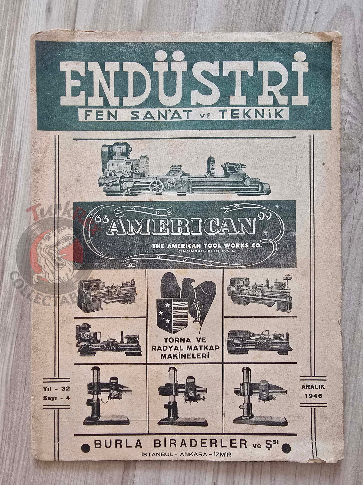 Industry: Science, Art and Technology 1946 Turkish Mag Turkey The American Tool Works Co. Lancaster Bomber