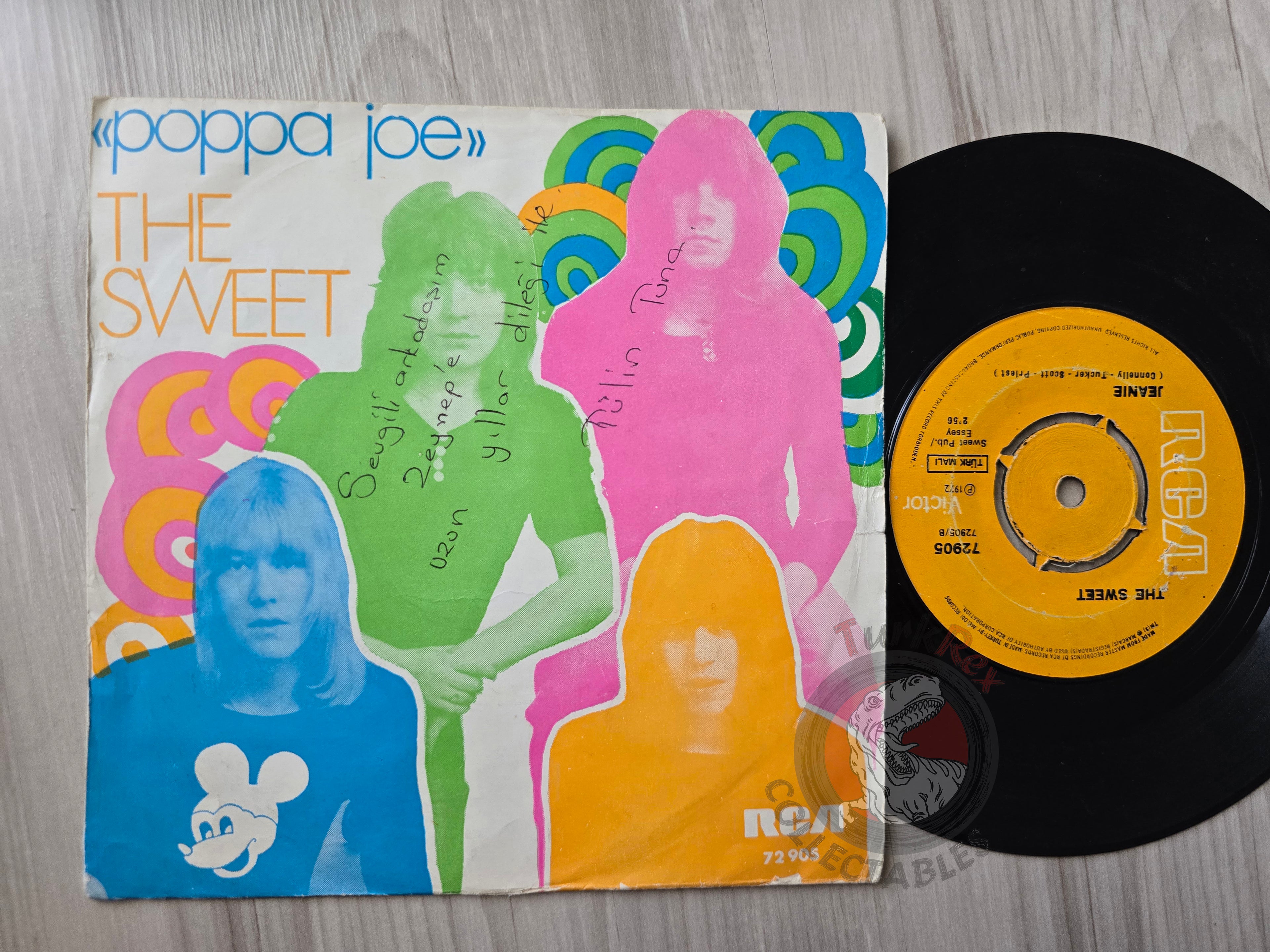 The Sweet – Poppa Joe 7" Turkish Pressing Vinyl Turkey Edition