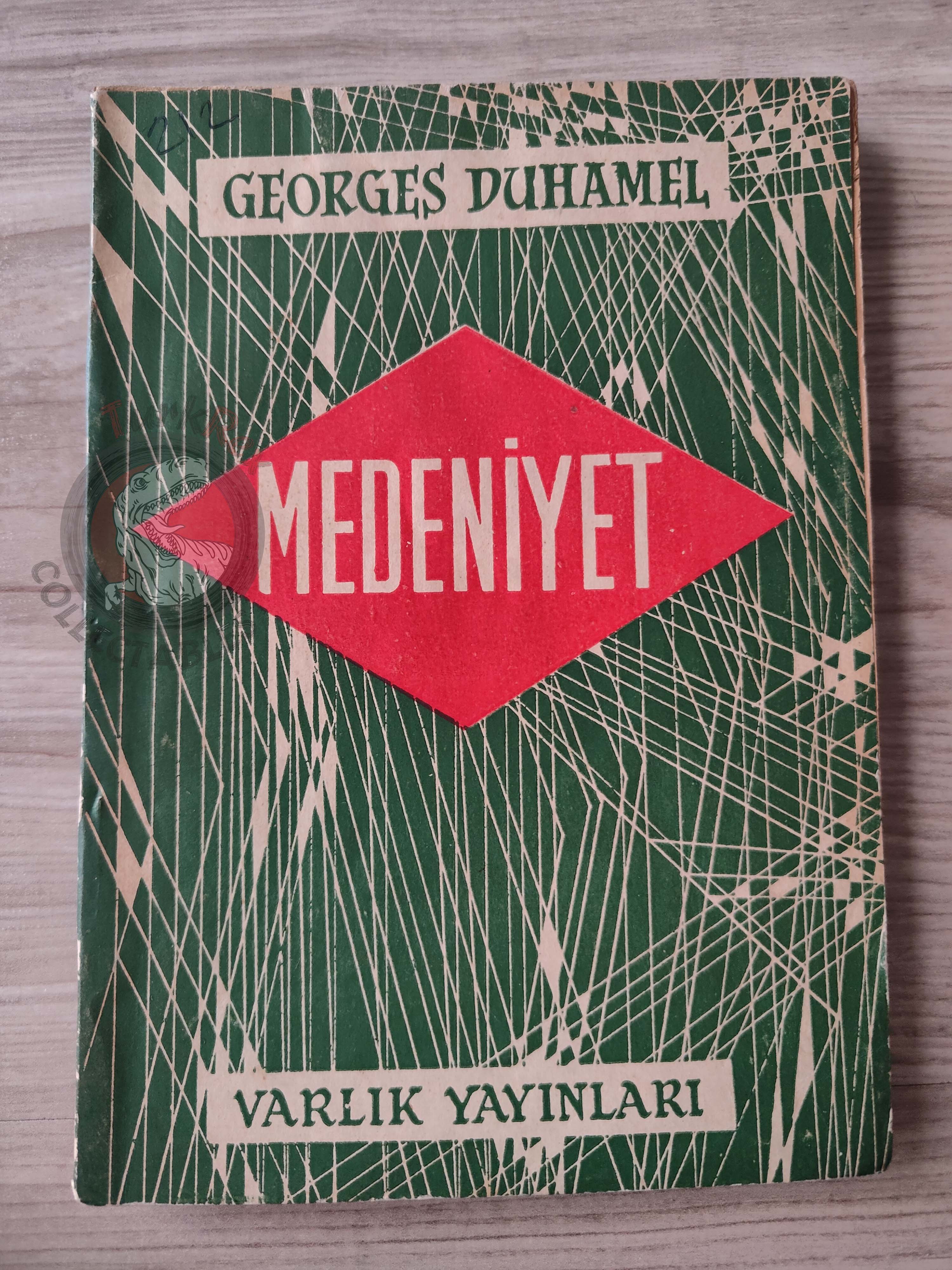 Georges Duhamel – Civilization 1954 1st Turkish Book Turkey