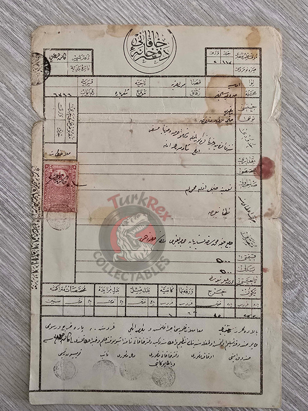 Ottoman 1907 Land Deed Vineyard in Amasya Merzifon Title Armenian Citizens Armenia Muslim