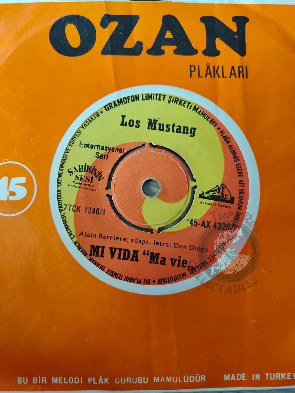 Los Mustang – Mi Vida Ma Vie 7" Turkish Pressing Vinyl Turkey Edition