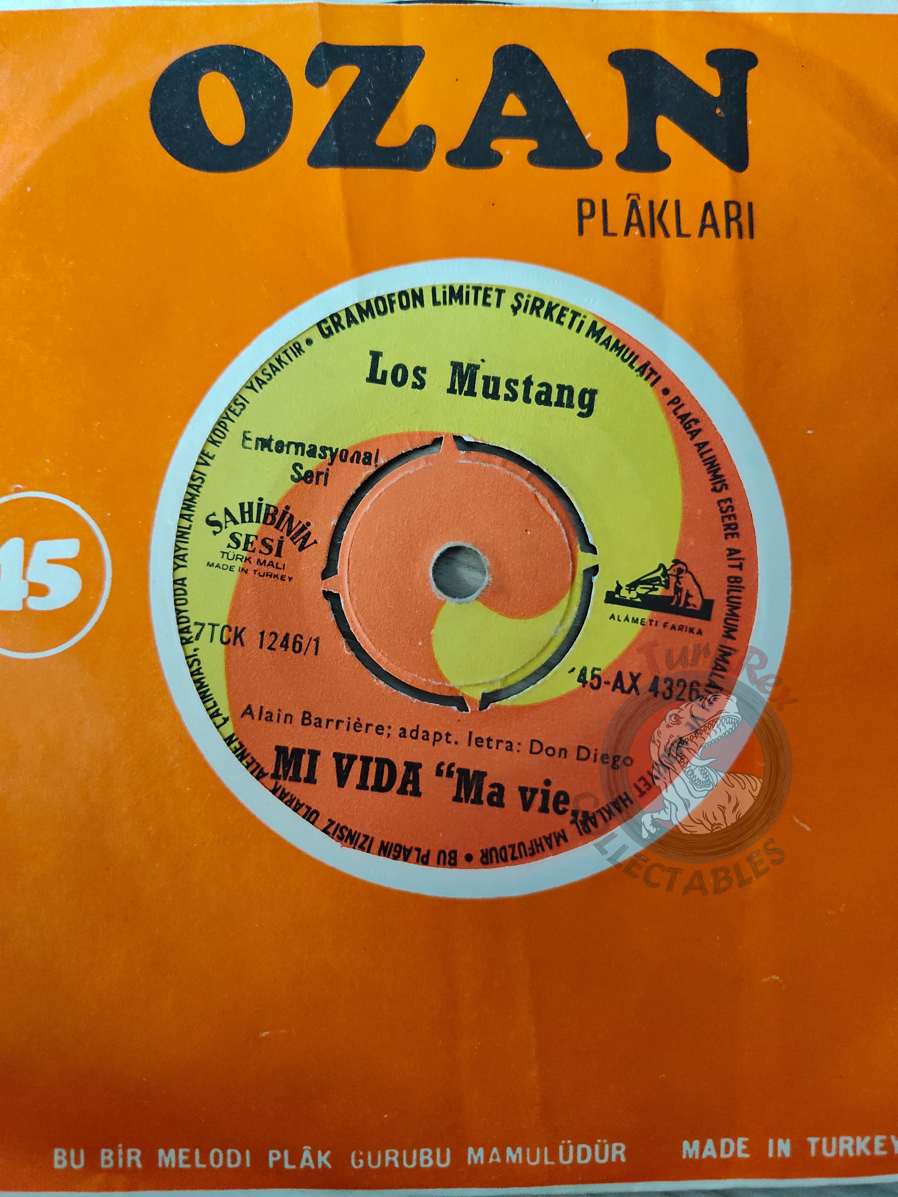 Los Mustang – Mi Vida Ma Vie 7" Turkish Pressing Vinyl Turkey Edition