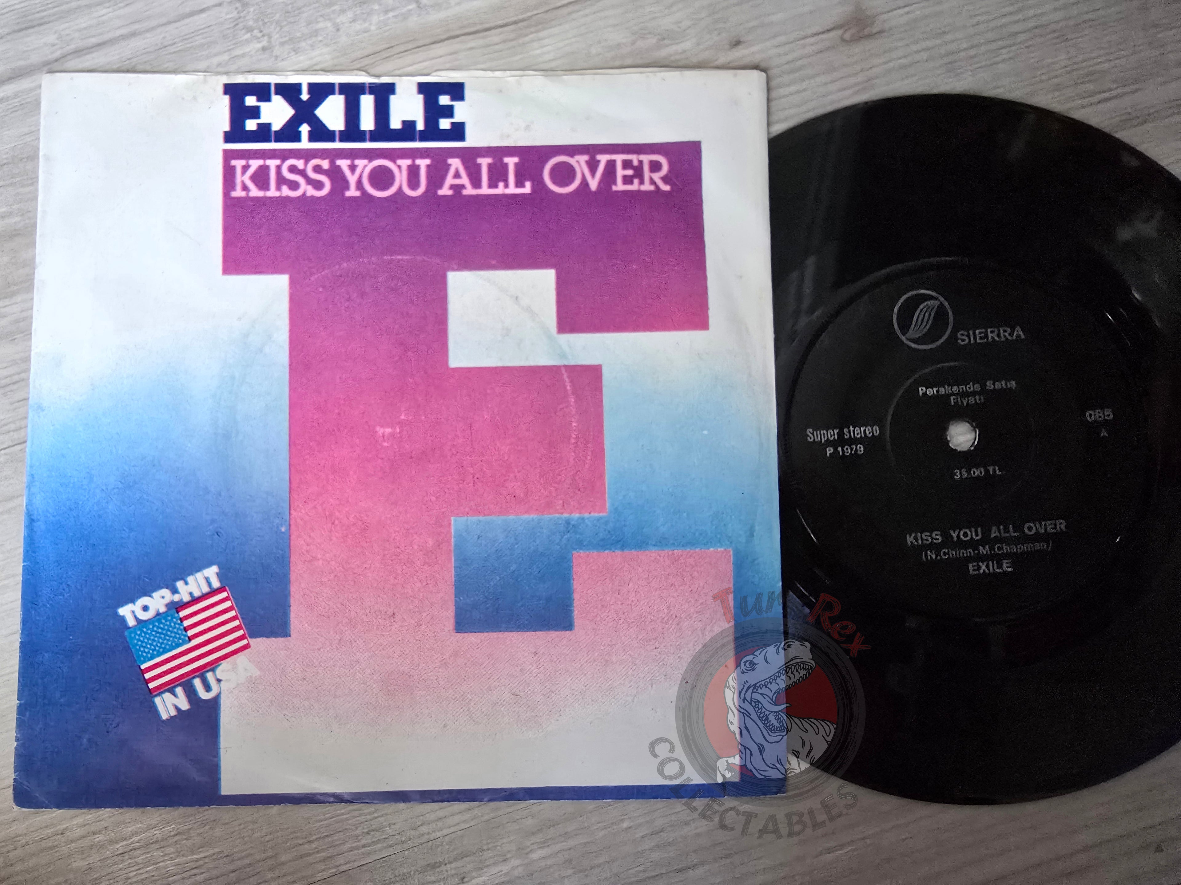 Exile – Kiss You All Over 7" Turkish Pressing Vinyl Turkey Edition