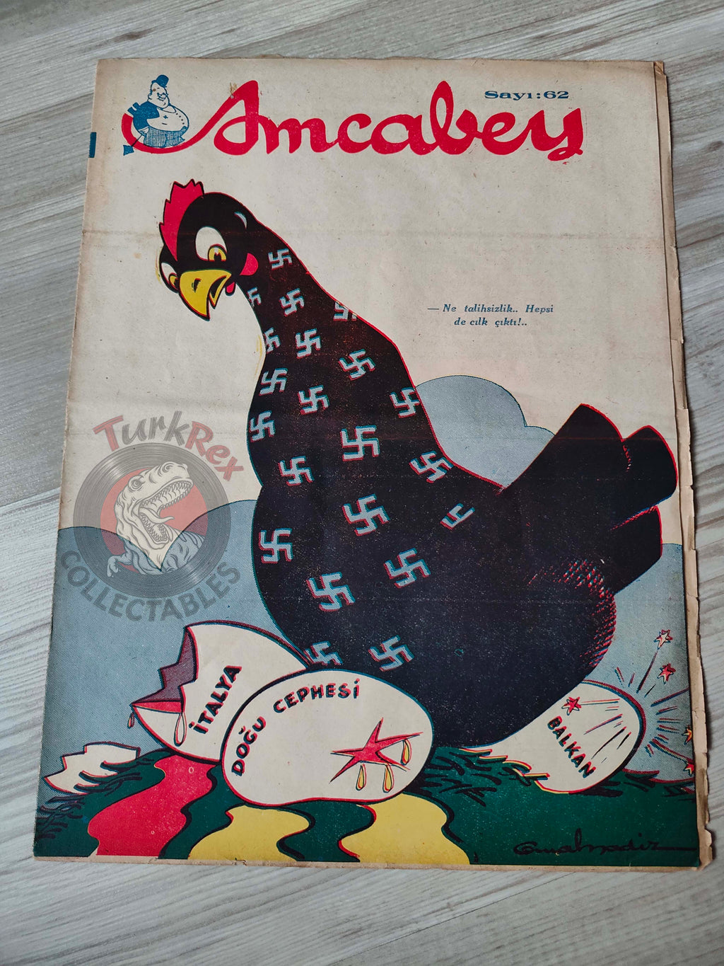 Amcabey 1944 Humor Magazine Turkish Turkey Germany Front Italy Balkans WW2 era