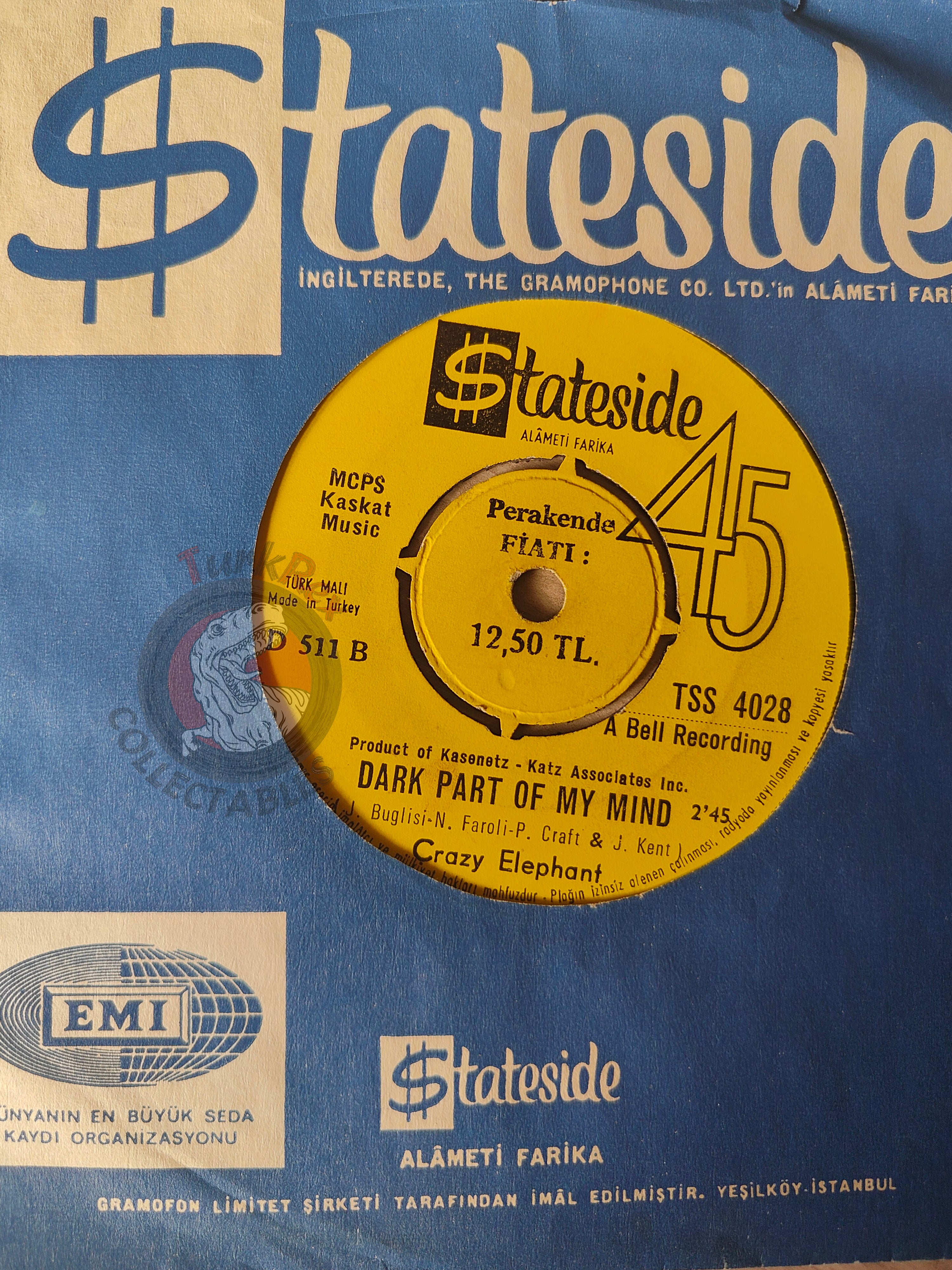 Crazy Elephant – Gimme Gimme Good Lovin' 7" Turkish Pressing Vinyl Turkey Edition