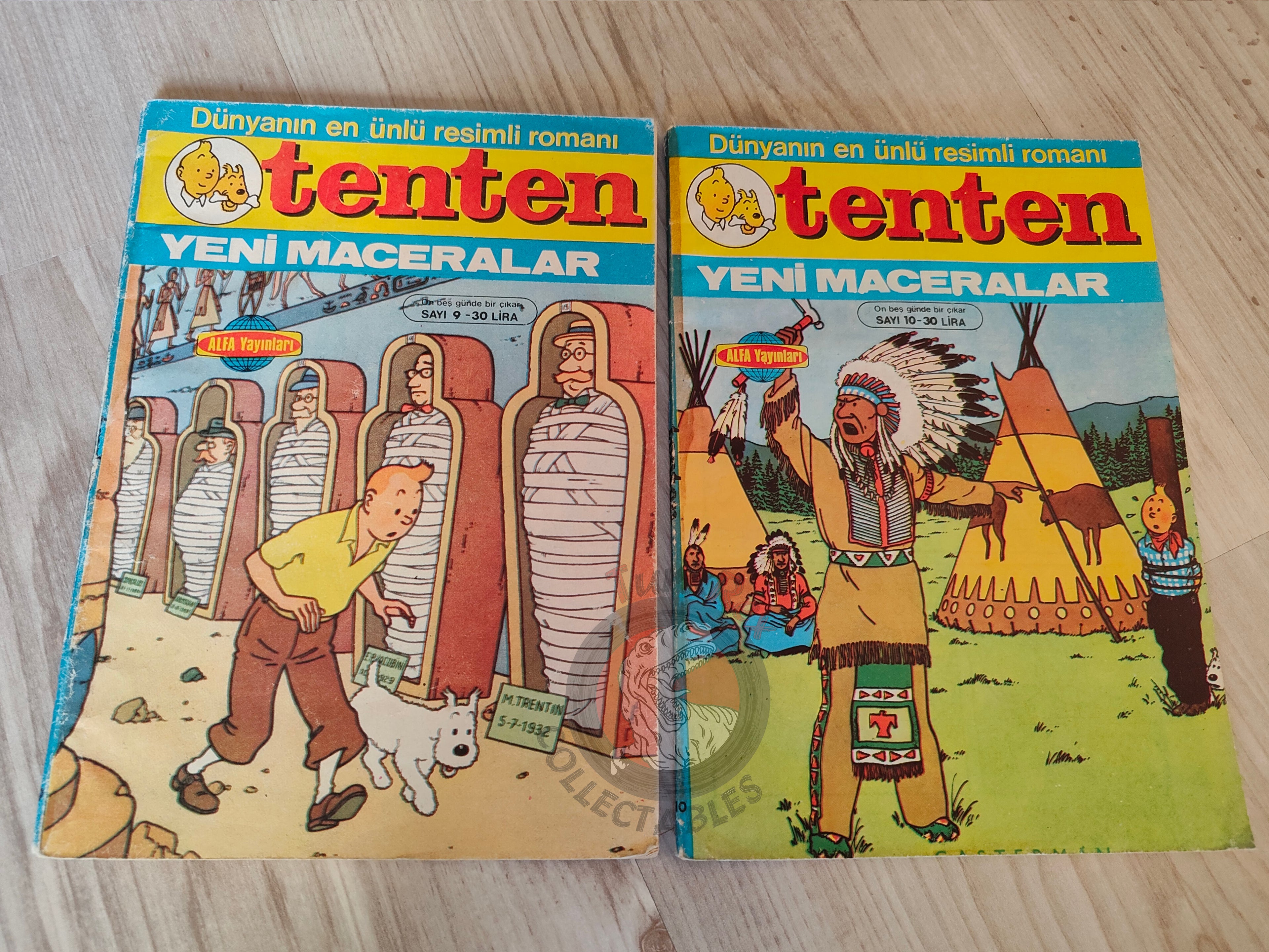 Tintin –  Prisoners of the Sun 1980s Turkish Edition Comic Turkey Complete