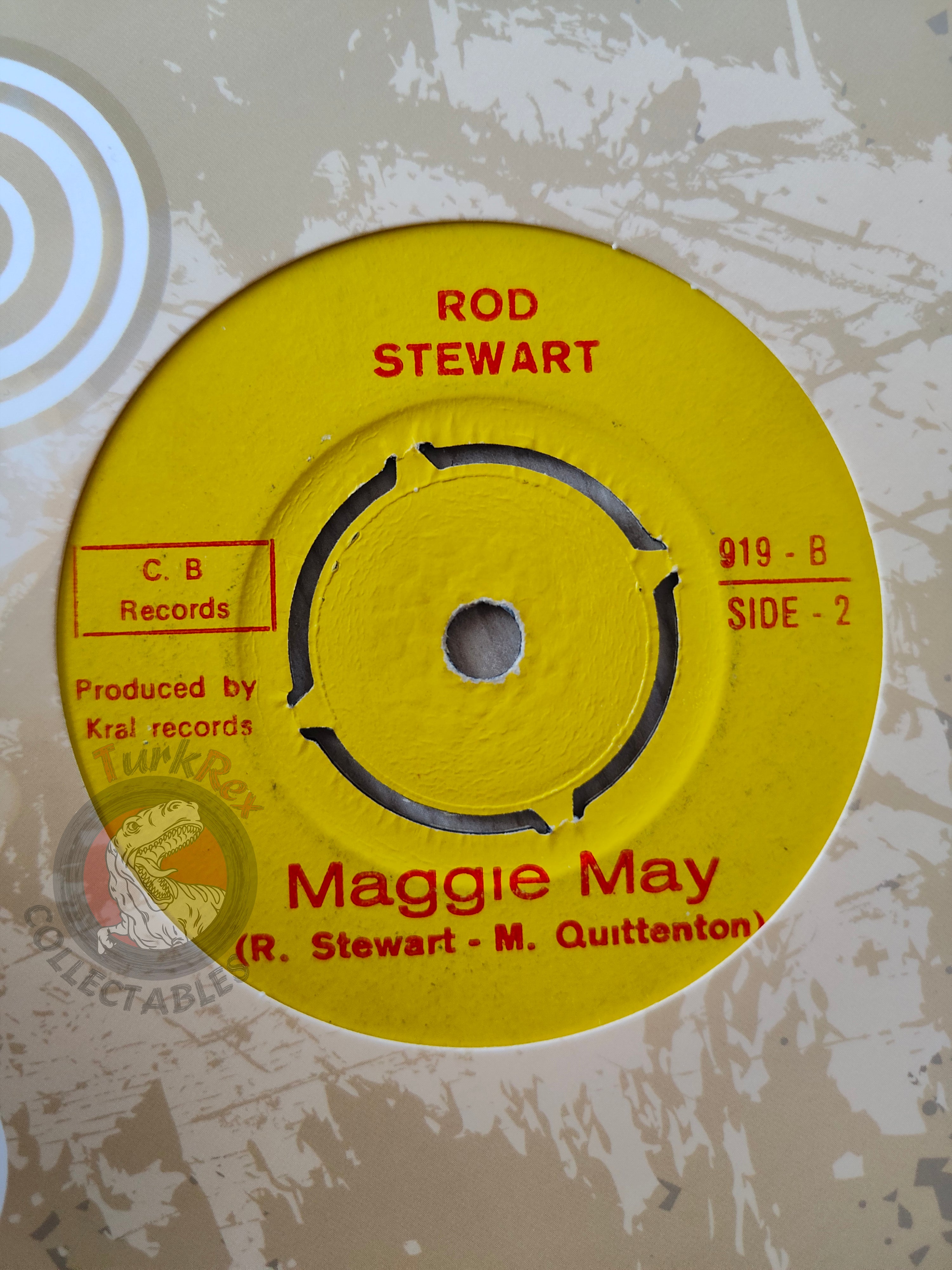 Rod Stewart & Gilbert Montagné – The Fool / Maggie May 7" Turkish Pressing Vinyl Turkey Edition