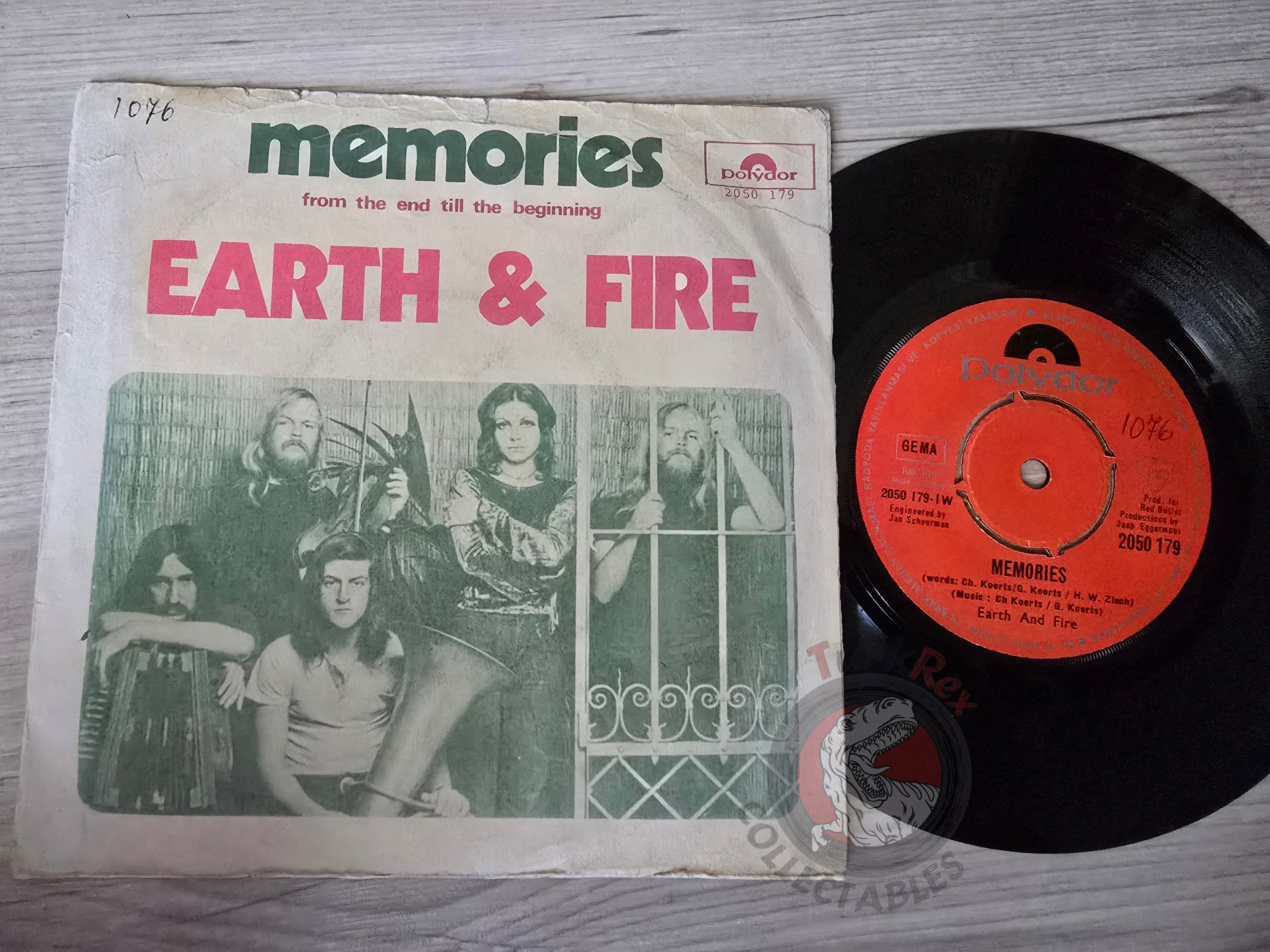 Earth & Fire – Memories 7" Turkish Pressing Vinyl Turkey Edition 1