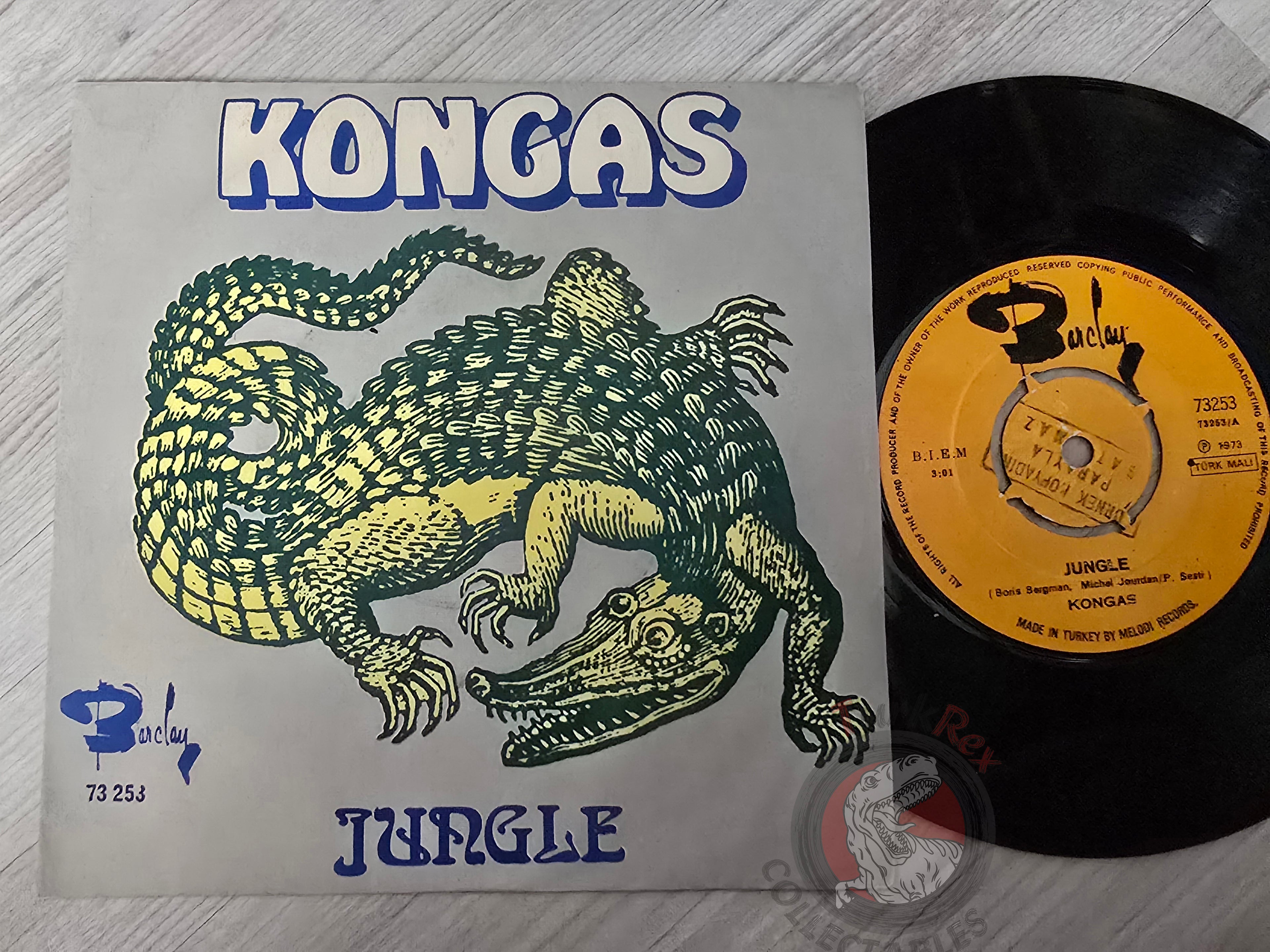 Kongas – Jungle 7" Turkish Pressing Vinyl Turkey Edition Promo