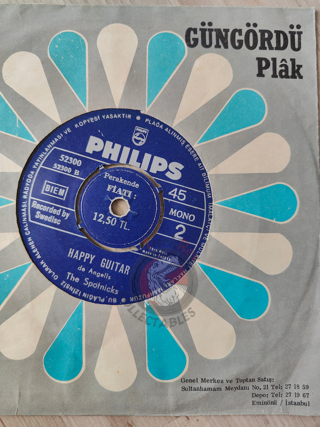 The Spotnicks – Johnny Guitar 7" Turkish Pressing Vinyl Turkey Edition