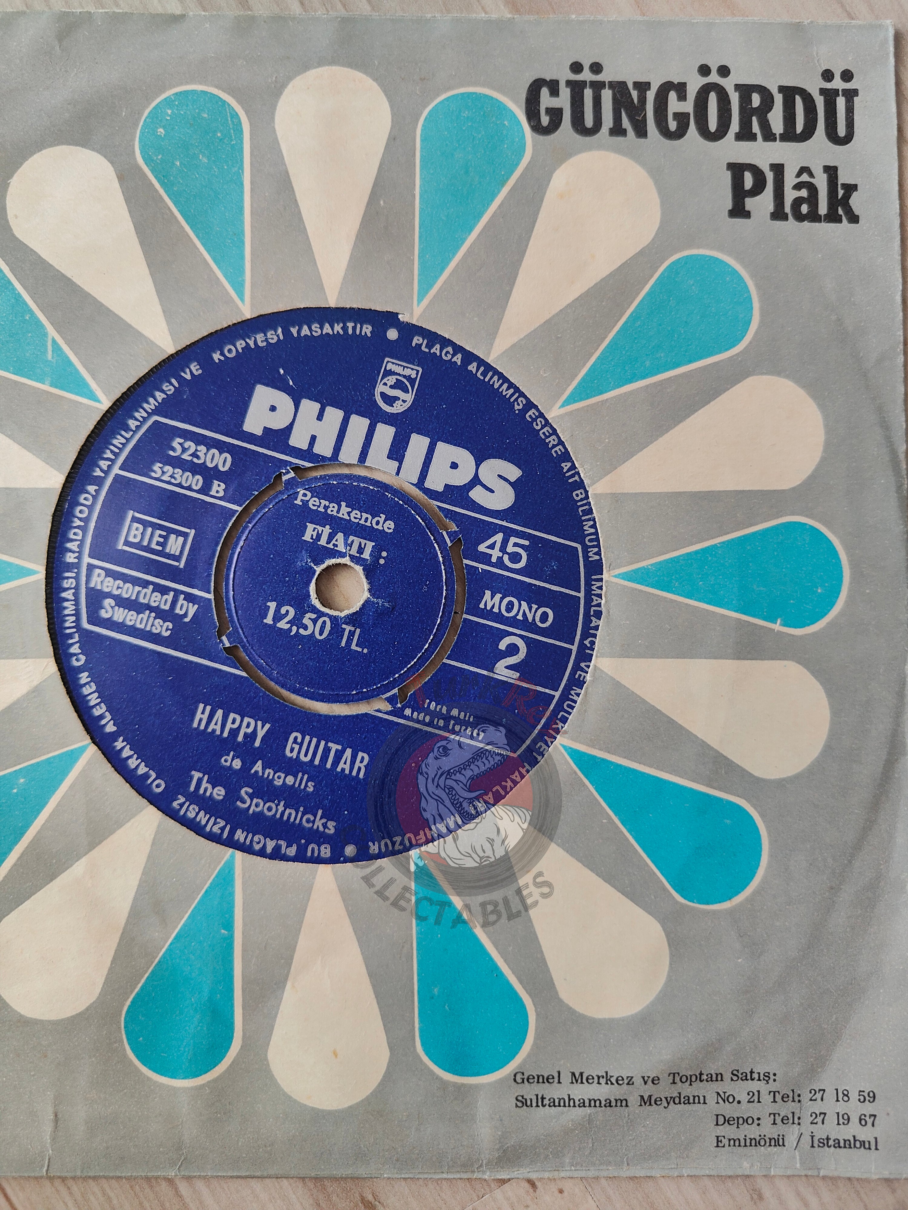 The Spotnicks – Johnny Guitar 7" Turkish Pressing Vinyl Turkey Edition