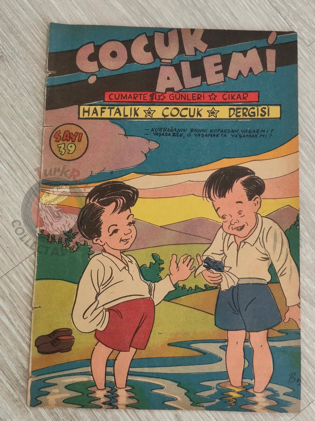 Çocuk Alemi #39 Captain Marvel Jr 1947 Don Winslow of the Navy Turkish Comic Turkey
