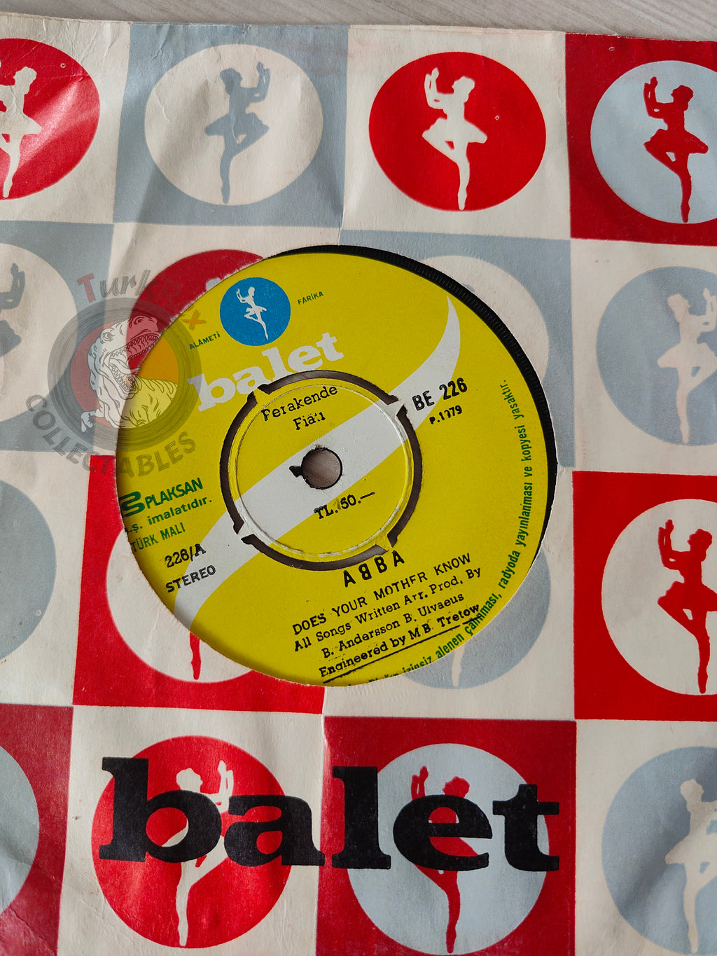 ABBA – Does Your Mother Know 7" Turkish Pressing Vinyl Turkey Edition