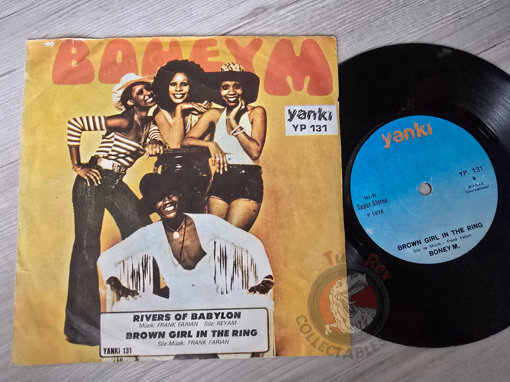 Boney M - Rivers Of Babylon 7" Turkish Pressing Vinyl Turkey Edition Yankı