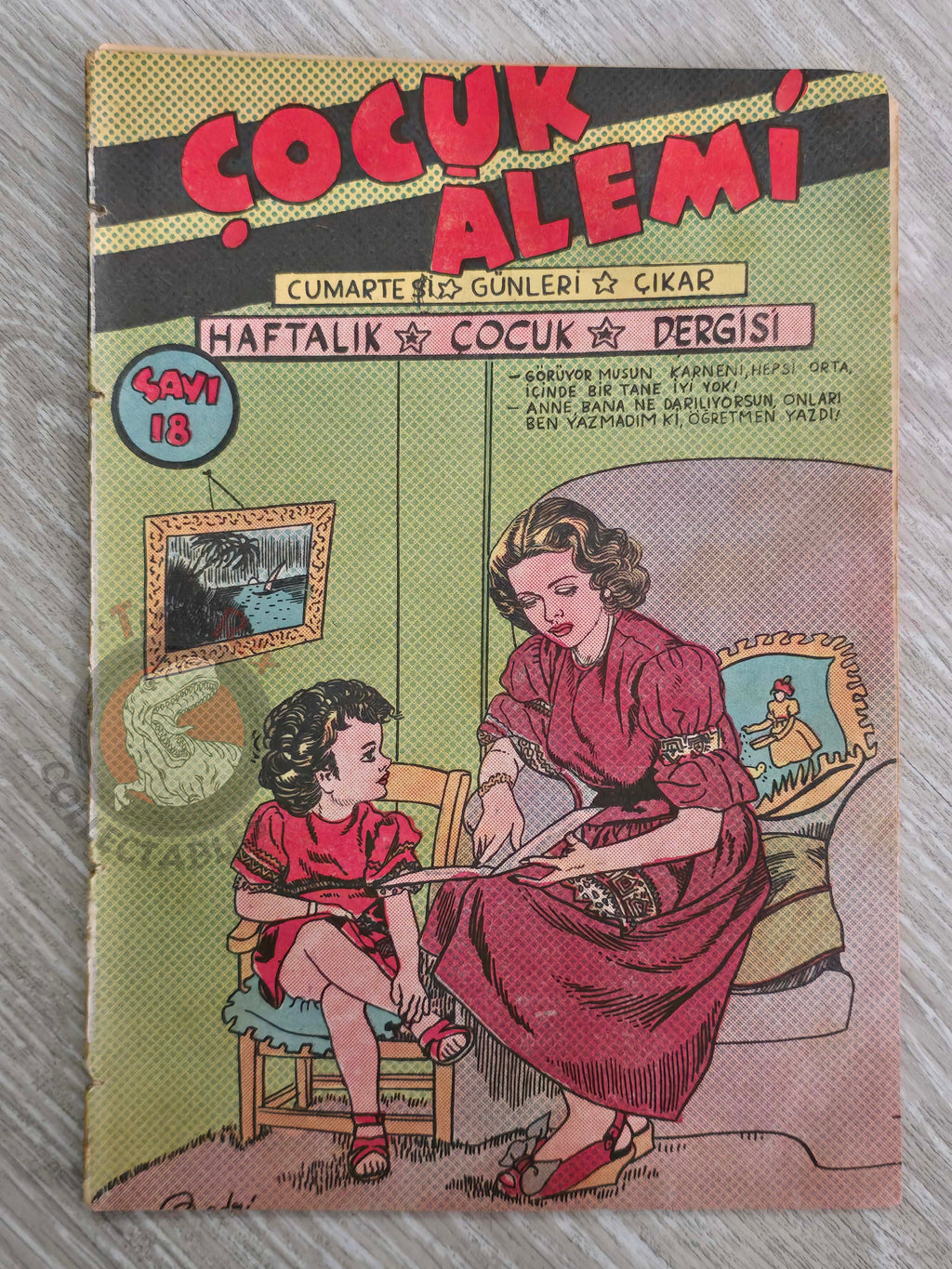 Çocuk Alemi #18 Captain Marvel Jr 1947 Don Winslow of the Navy Turkish Comic Turkey