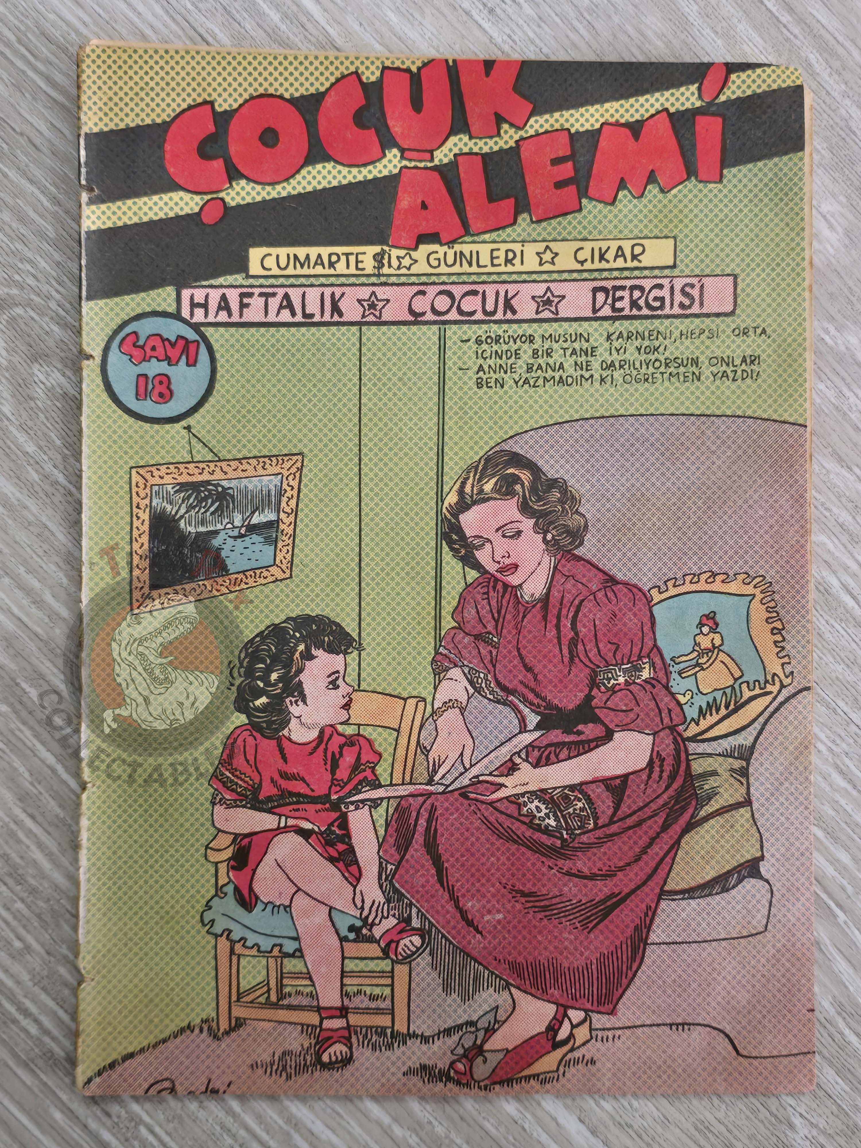 Çocuk Alemi #18 Captain Marvel Jr 1947 Don Winslow of the Navy Turkish Comic Turkey