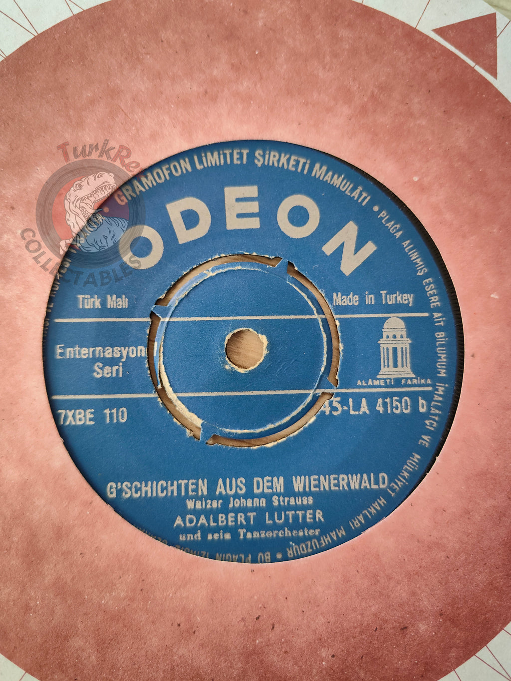 Adalbert Lutter – An Der Schönen Blauen Donau 7" Turkish Pressing Vinyl Turkey Edition 2