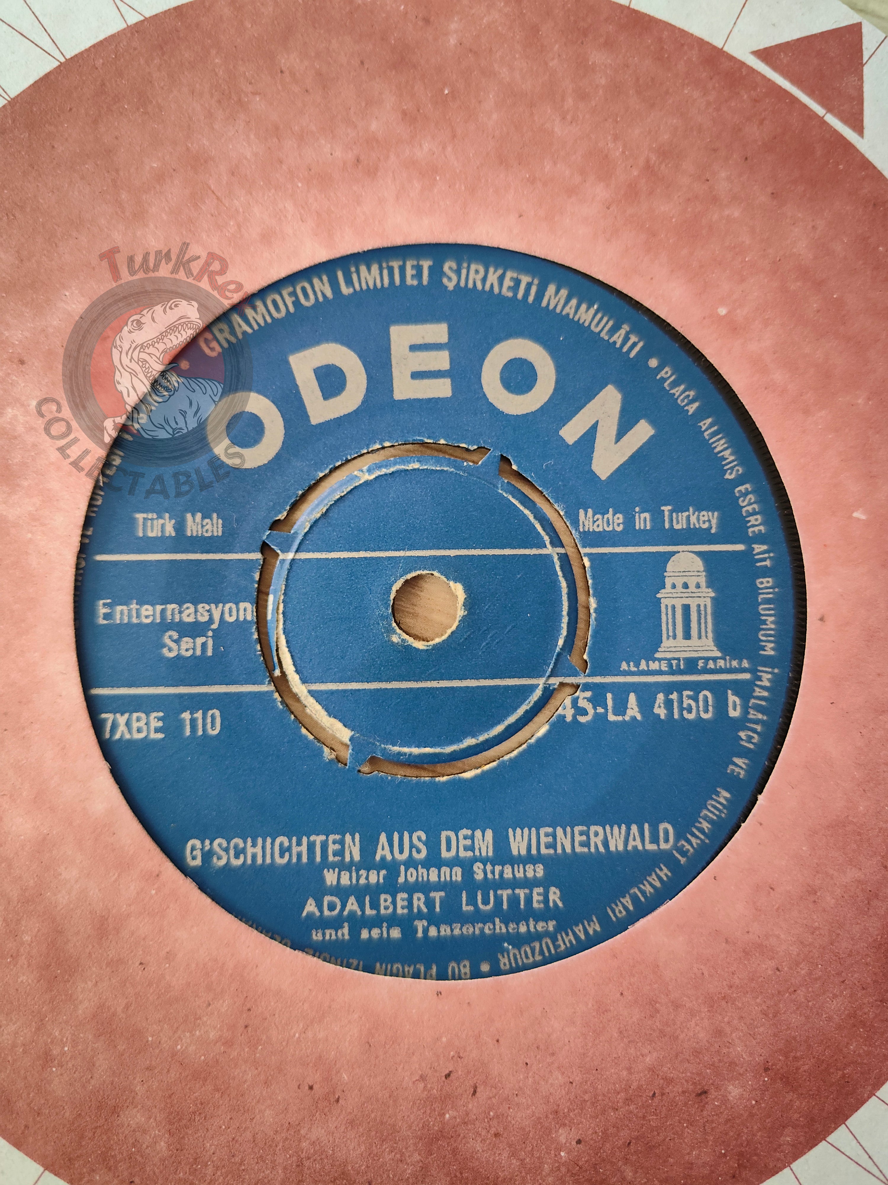 Adalbert Lutter – An Der Schönen Blauen Donau 7" Turkish Pressing Vinyl Turkey Edition 2