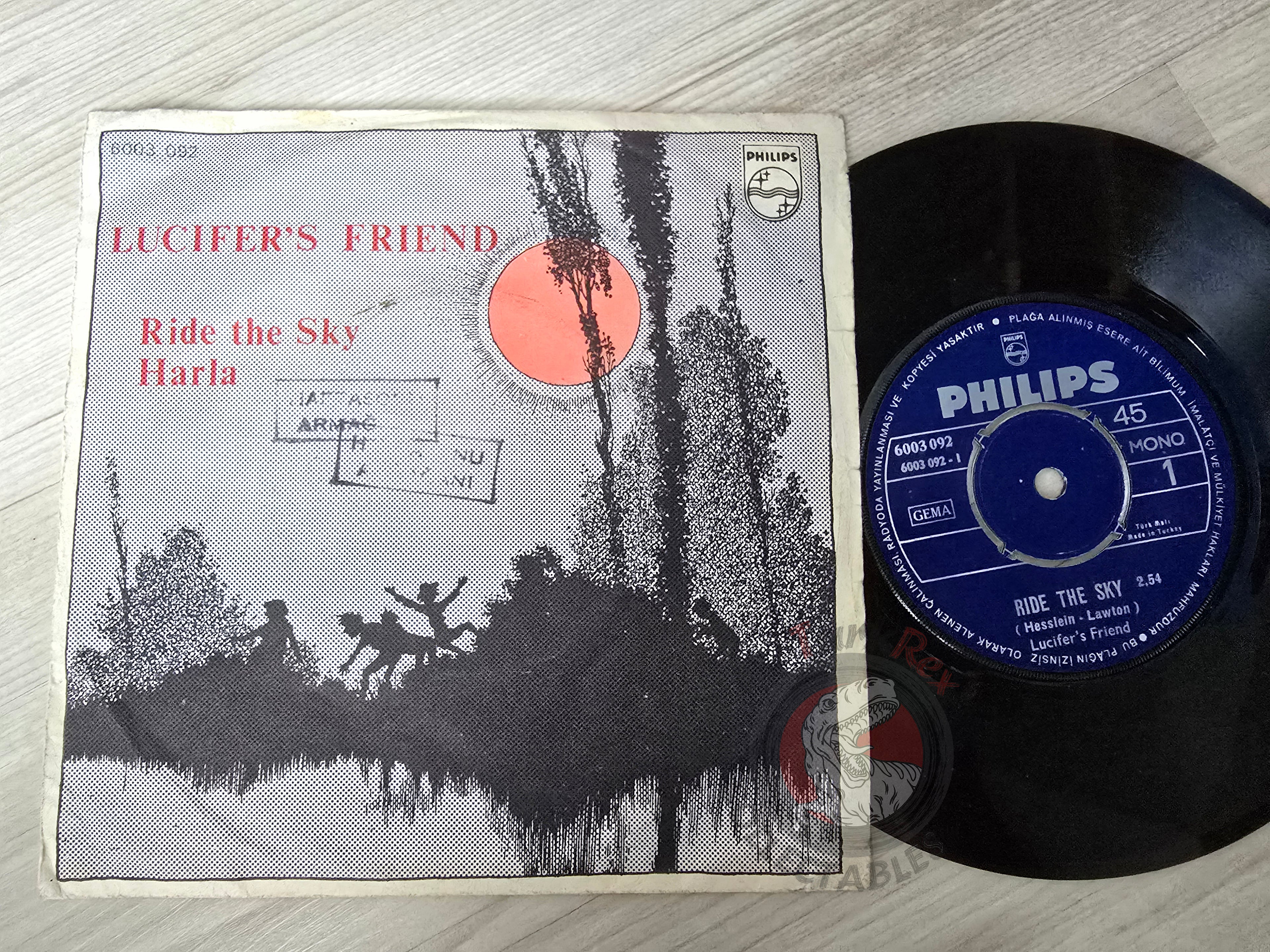 Lucifer's Friend – Ride The Sky / Horla 7" Turkish Pressing Vinyl Turkey Edition Promo