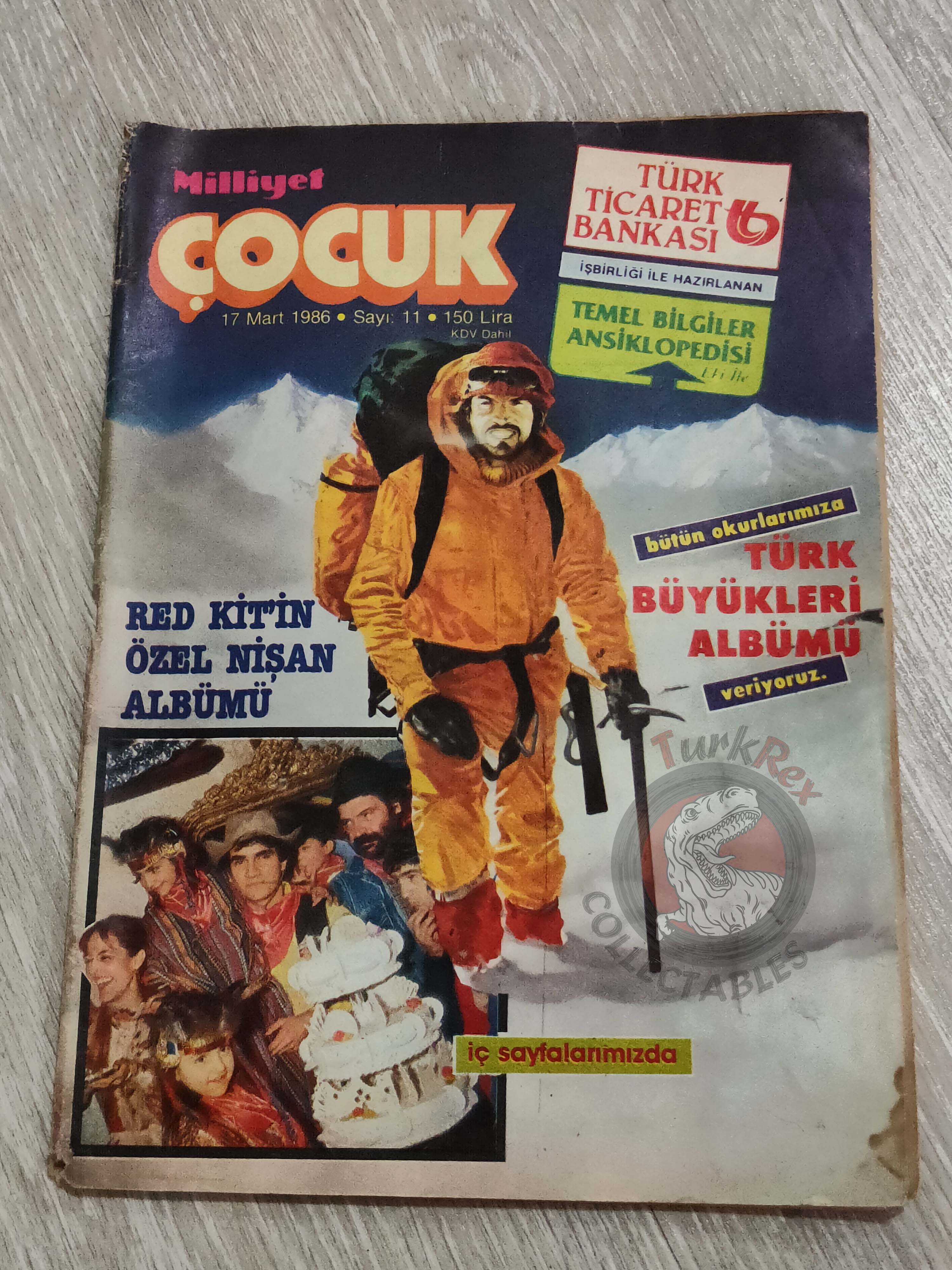 Milliyet Çocuk #11 1986 Turkish Comic Turkey Lucky Luke Eric Castel Robin Dubois Alain Chevallier