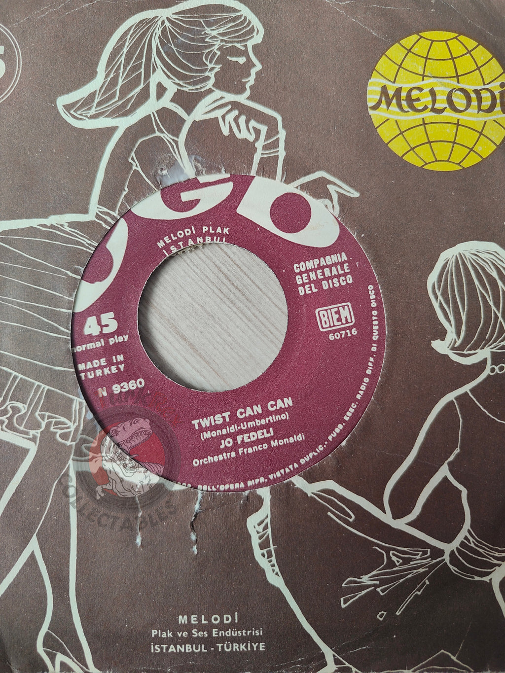 Jo Fedeli – Ciao, Ciao Twist 7" Turkish Pressing Vinyl Turkey Edition