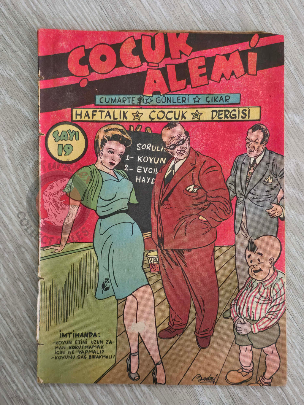 Çocuk Alemi #19 Captain Marvel Jr 1947 Don Winslow of the Navy Turkish Comic Turkey