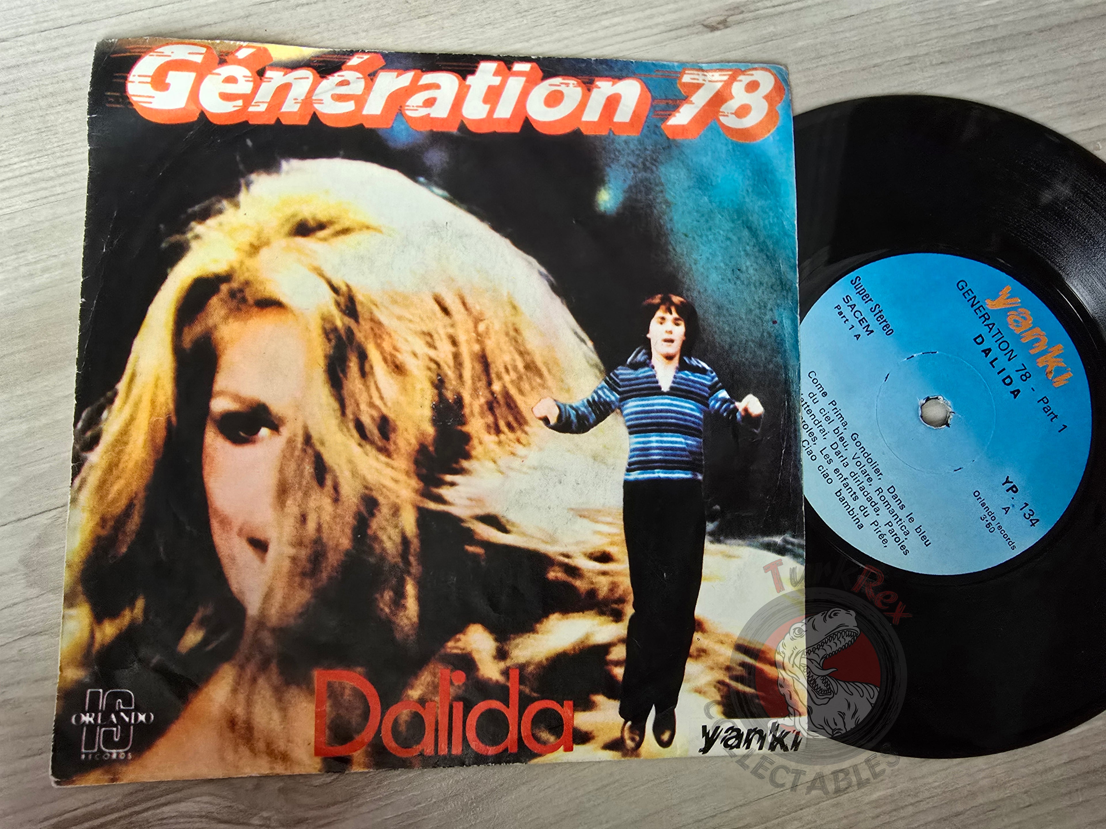 Dalida – Génération 78 7" Turkish Pressing Vinyl Turkey Edition