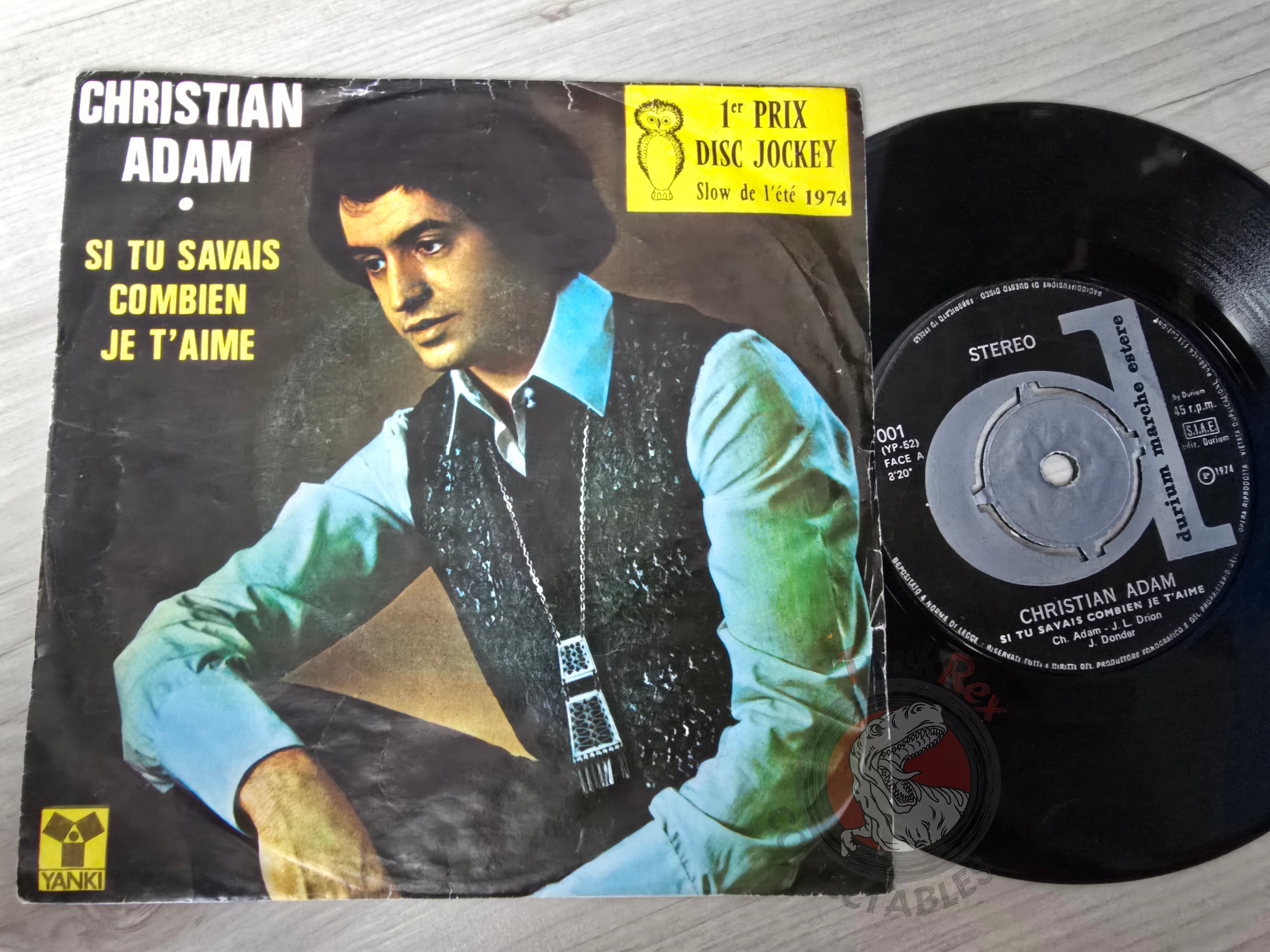 Christian Adam – Si Tu Savais Combien Je T'aime 7" Turkish Pressing Vinyl Turkey Edition