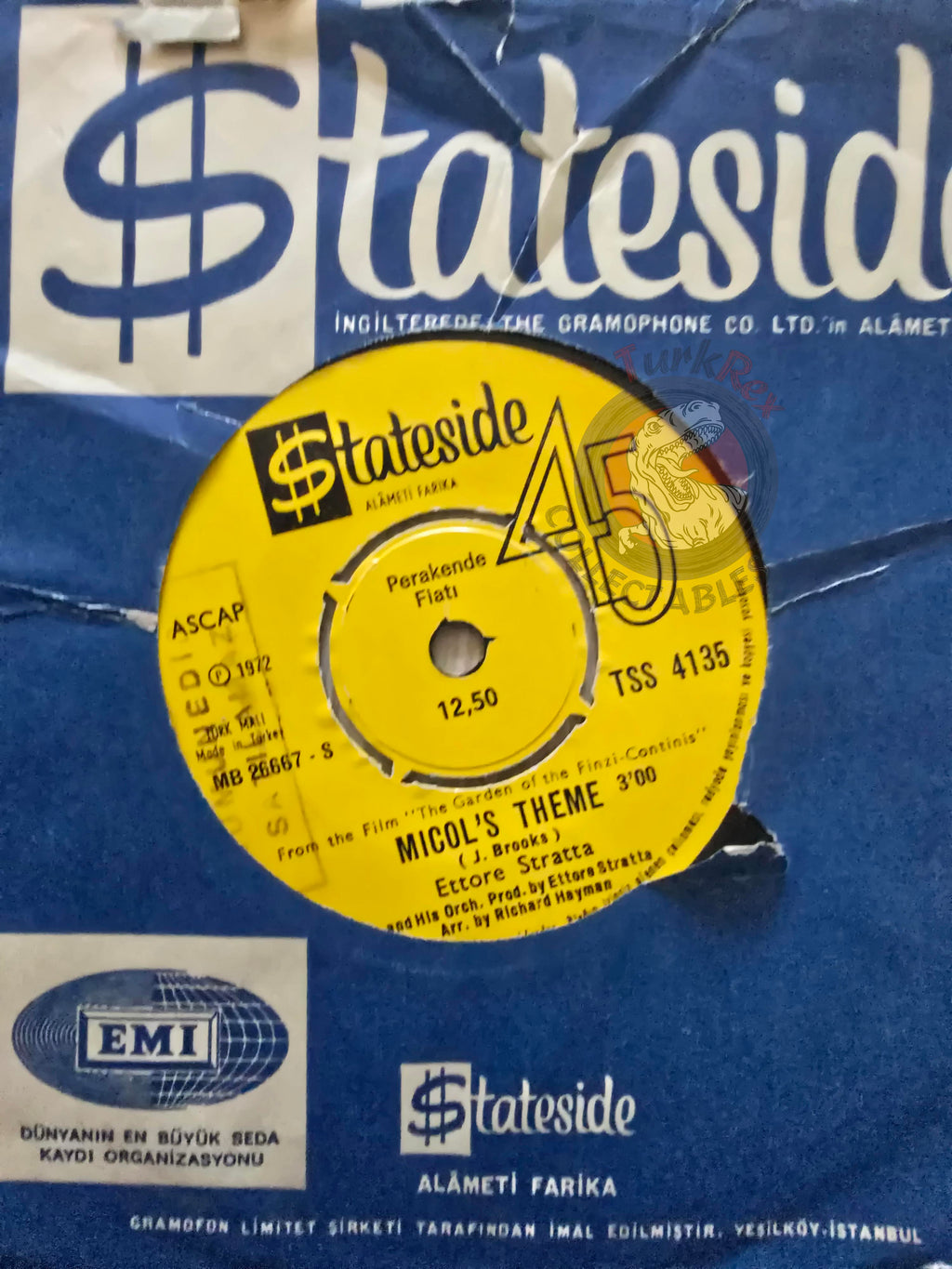 Ettore Stratta – Micol's Theme 7" Promo Turkish Pressing Vinyl Turkey Edition