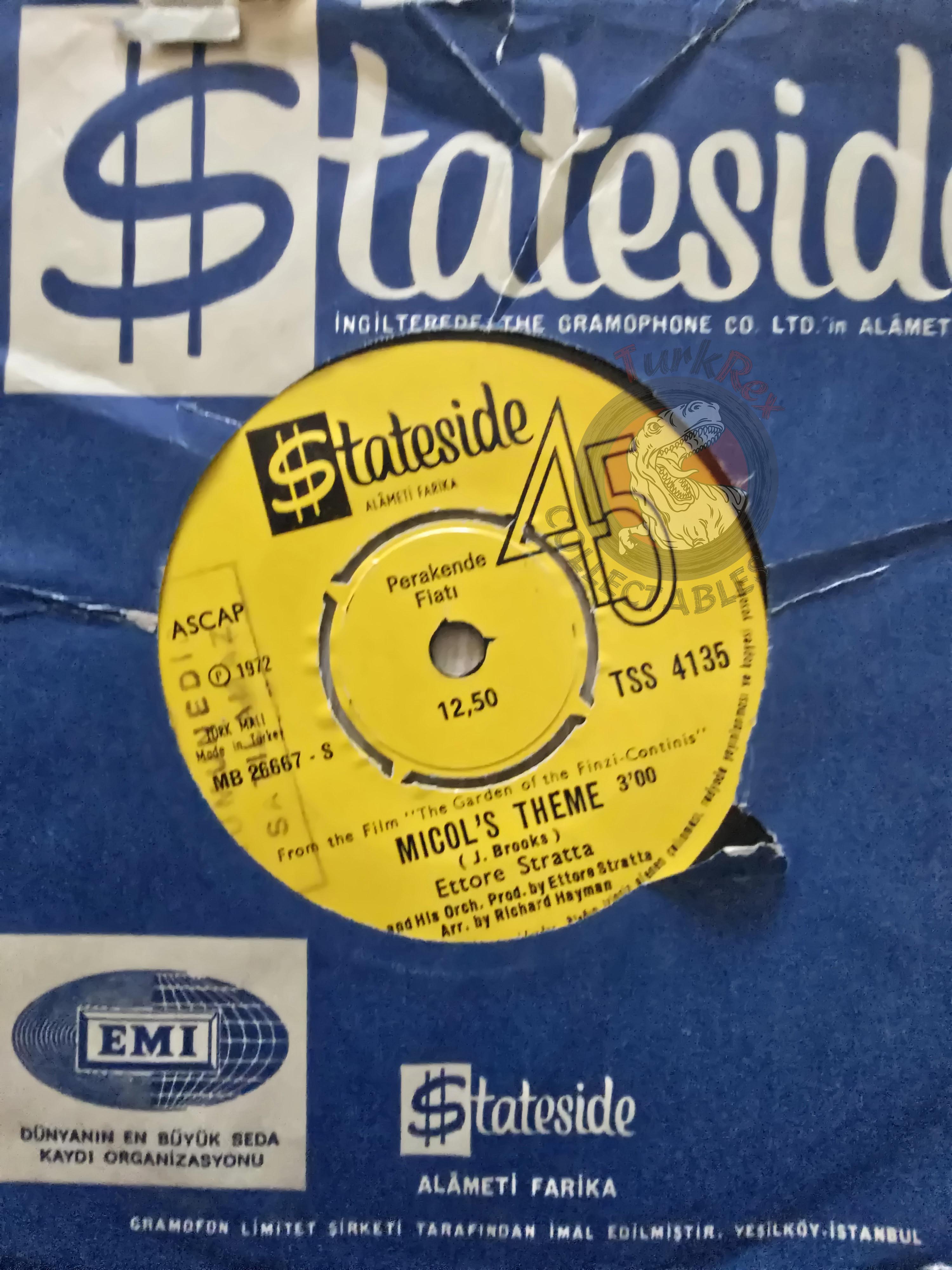 Ettore Stratta – Micol's Theme 7" Promo Turkish Pressing Vinyl Turkey Edition