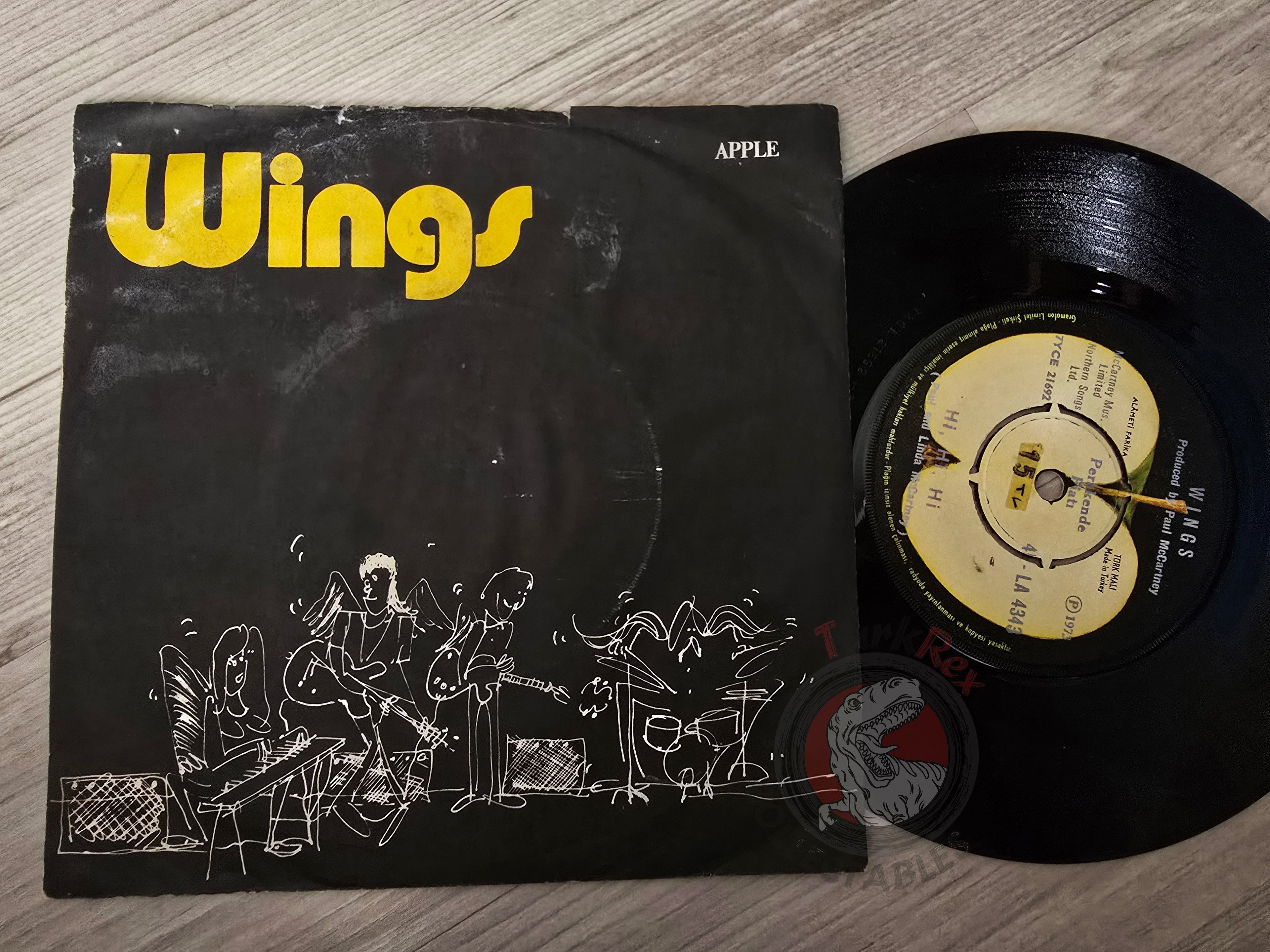 Wings – Hi, Hi, Hi / C Moon 7" Turkish Pressing Vinyl Turkey Edition