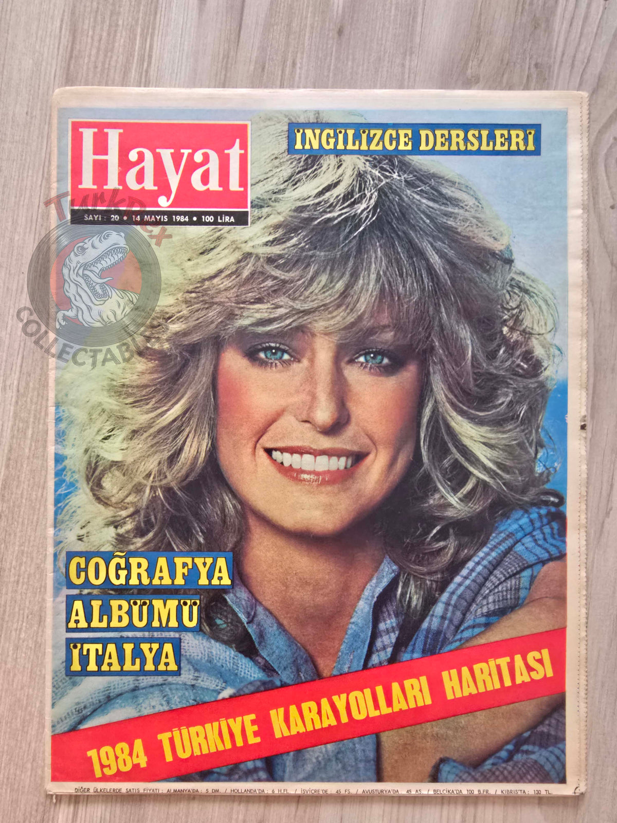 Hayat 1984 Farrah Fawcett Turkish Mag Turkey Reagan’s China Show Jacques-Yves Cousteau
