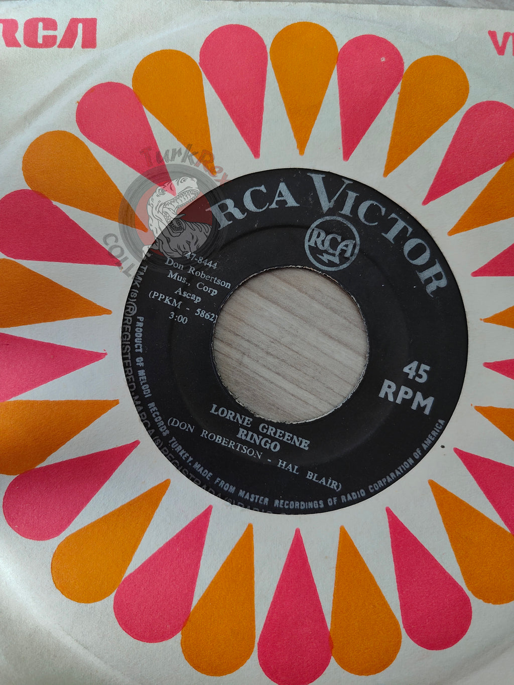 Lorne Greene – Ringo / Bonanza 7" Turkish Pressing Vinyl Turkey Edition