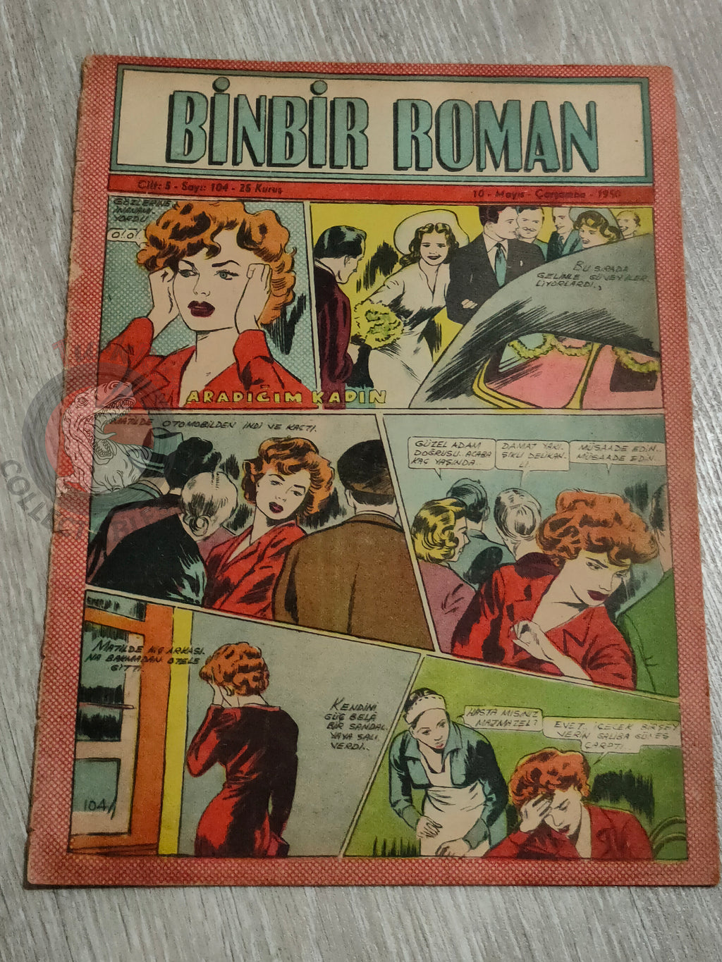Binbir Roman #104 1950 Victor Hugo 93 - Mandrake Turkish Comic Mag Turkey