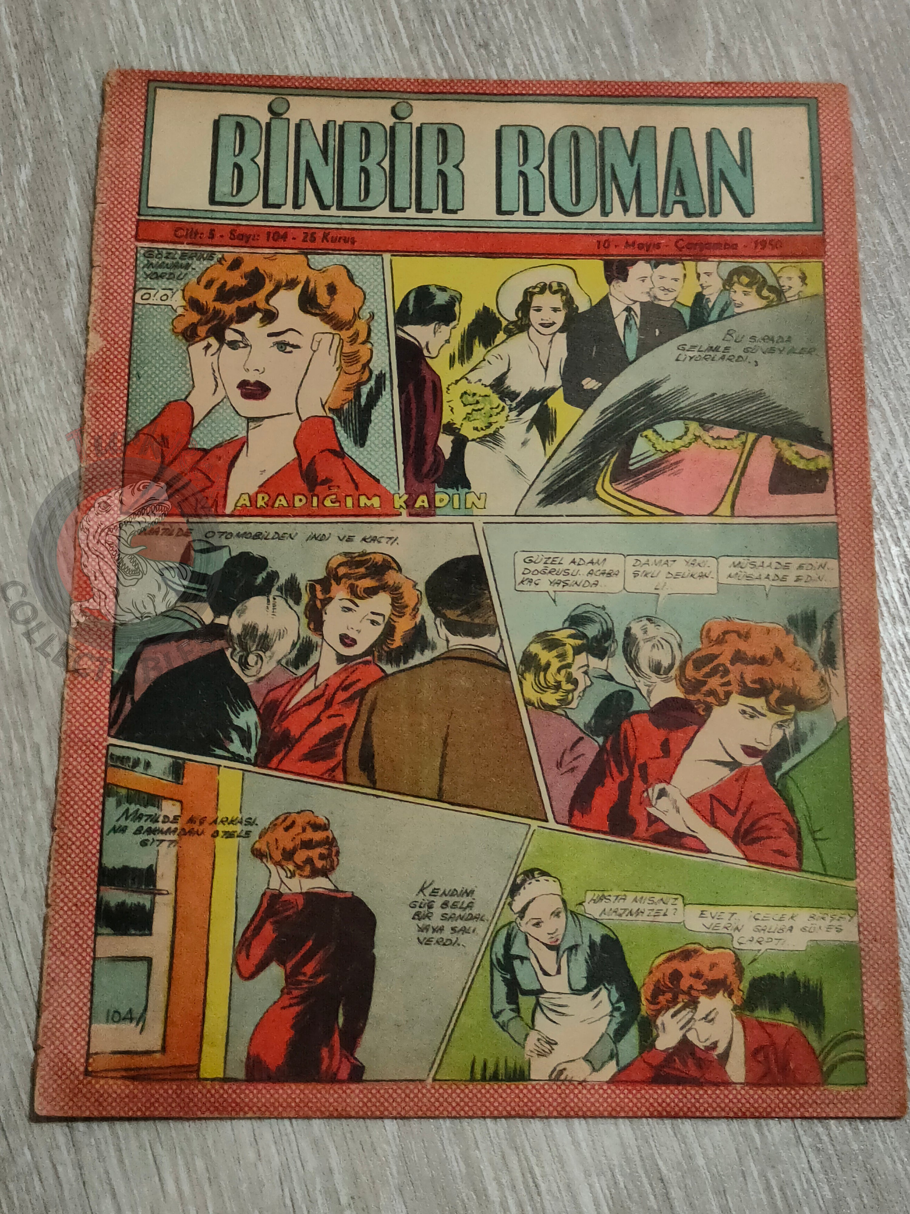Binbir Roman #104 1950 Victor Hugo 93 - Mandrake Turkish Comic Mag Turkey