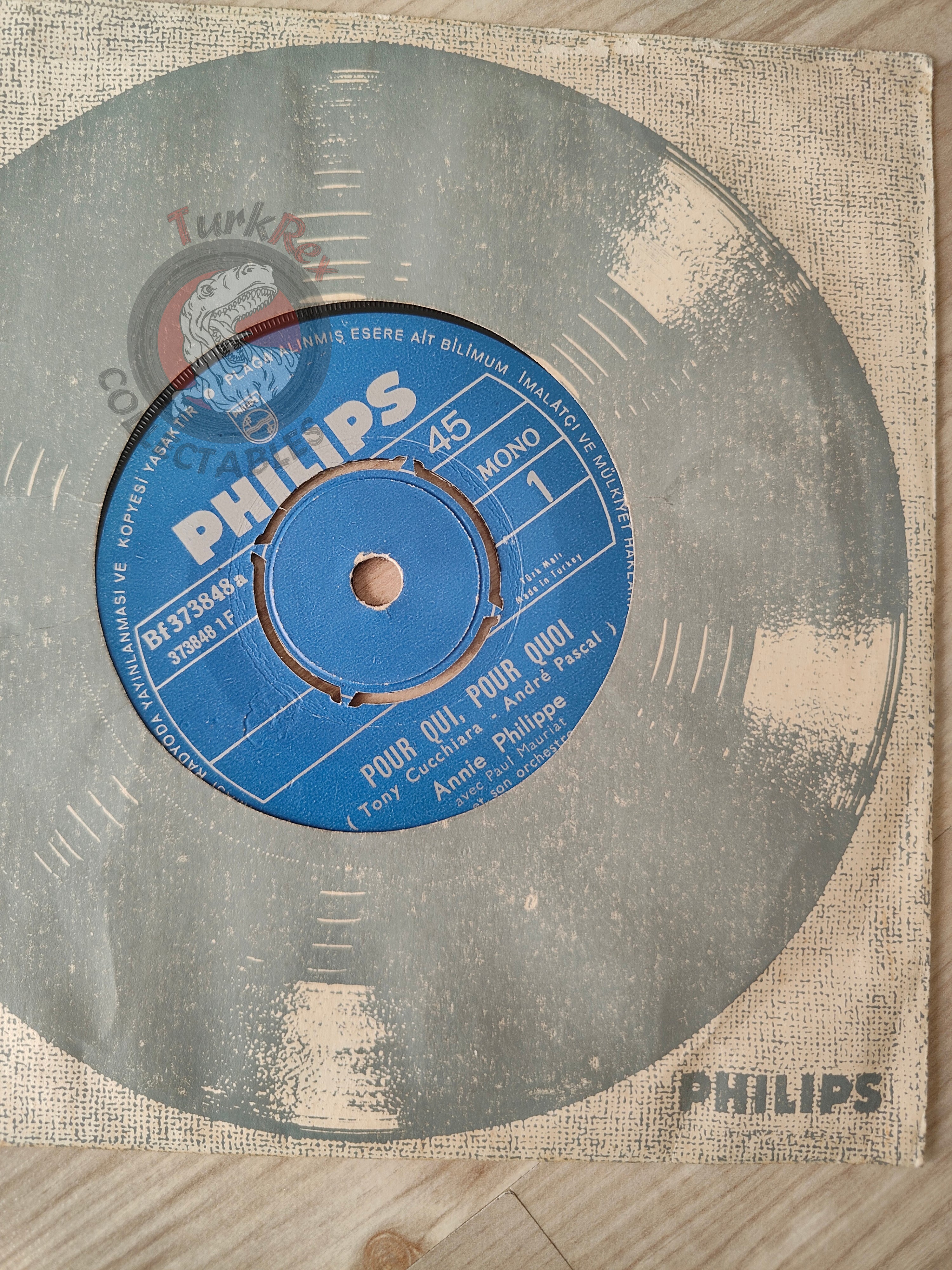 Annie Philippe – Pour Qui, Pour Quoi 7" Turkish Pressing Vinyl Turkey Edition