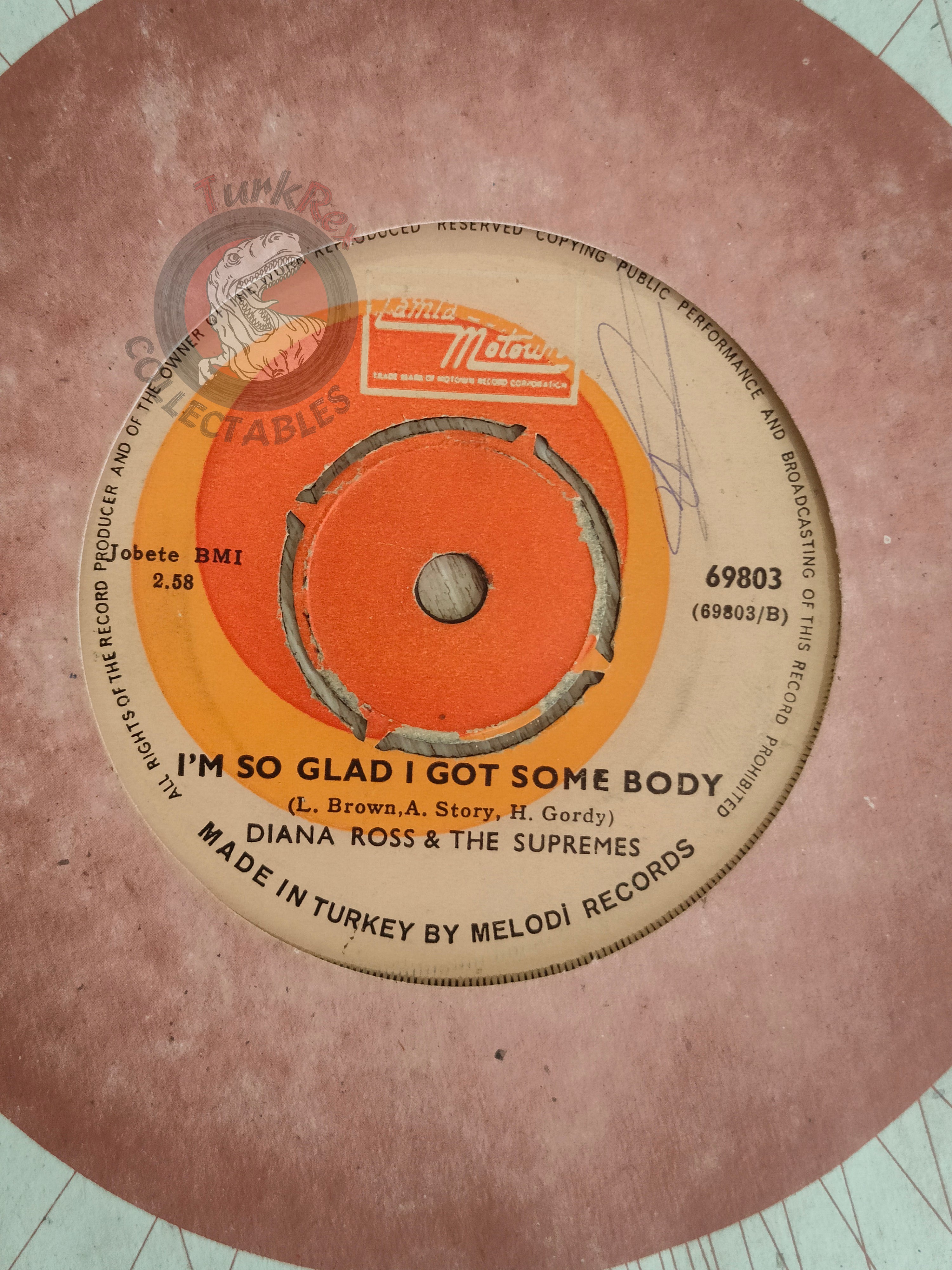 Diana Ross & The Supremes – I'm Livin' In Shame 7" Turkish Pressing Vinyl Turkey Edition