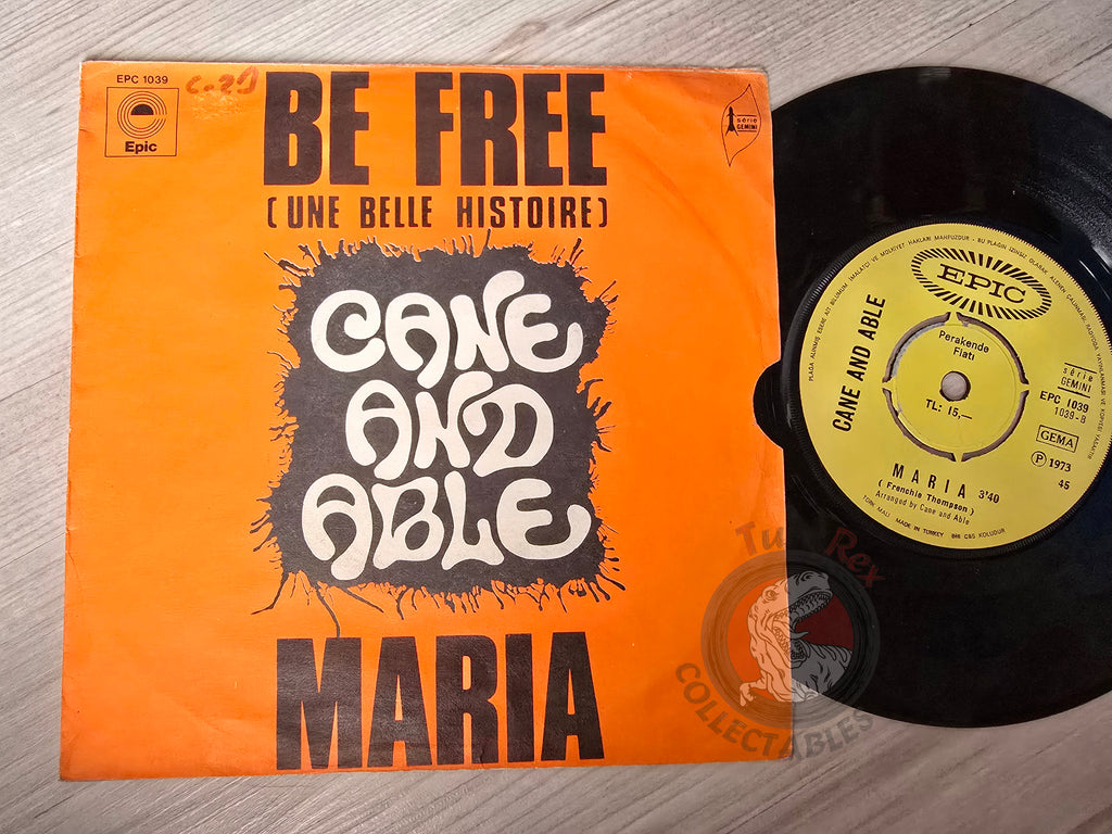 Cane And Able – Be Free (Une Belle Histoire) 7" Turkish Pressing Vinyl Turkey Edition