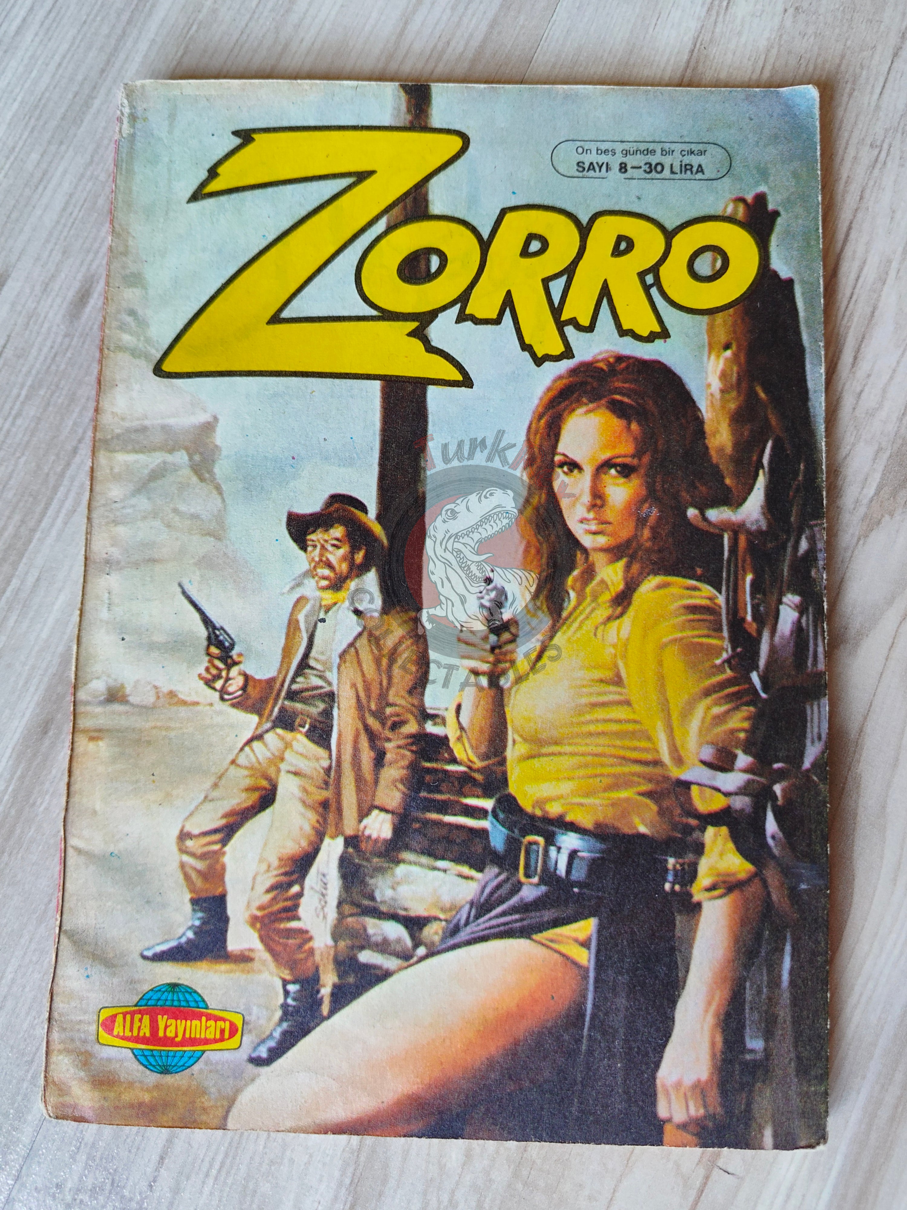 Zorro #8 1980s Turkish Comic Turkey Il Segno di Zorro + Parody
