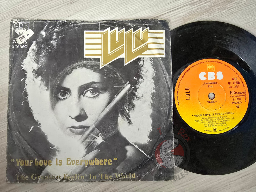 Lulu – Your Love Is Everywhere 7" Turkish Pressing Vinyl Turkey Edition