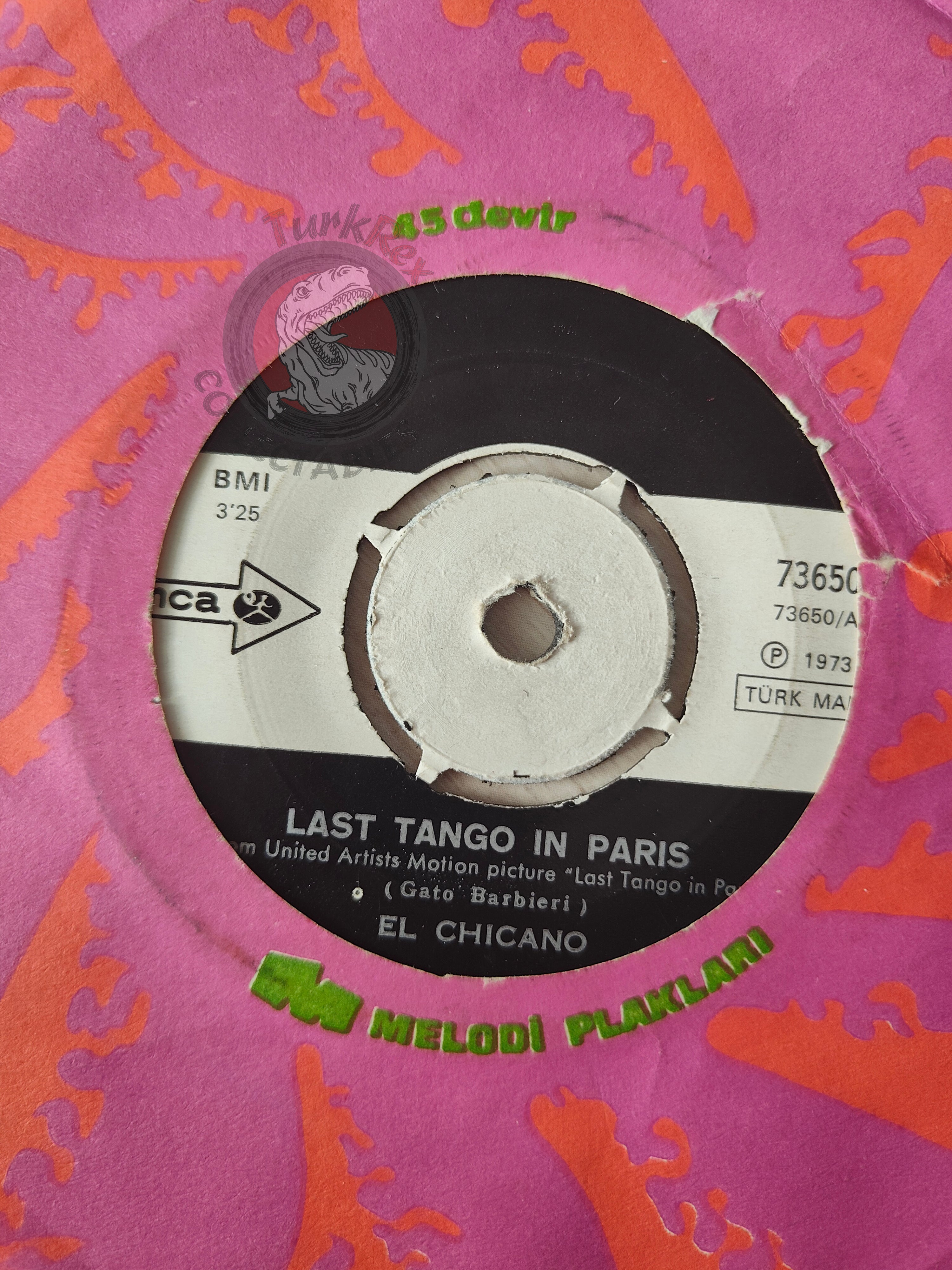 El Chicano – Last Tango In Paris 7" Turkish Pressing Vinyl Turkey Edition