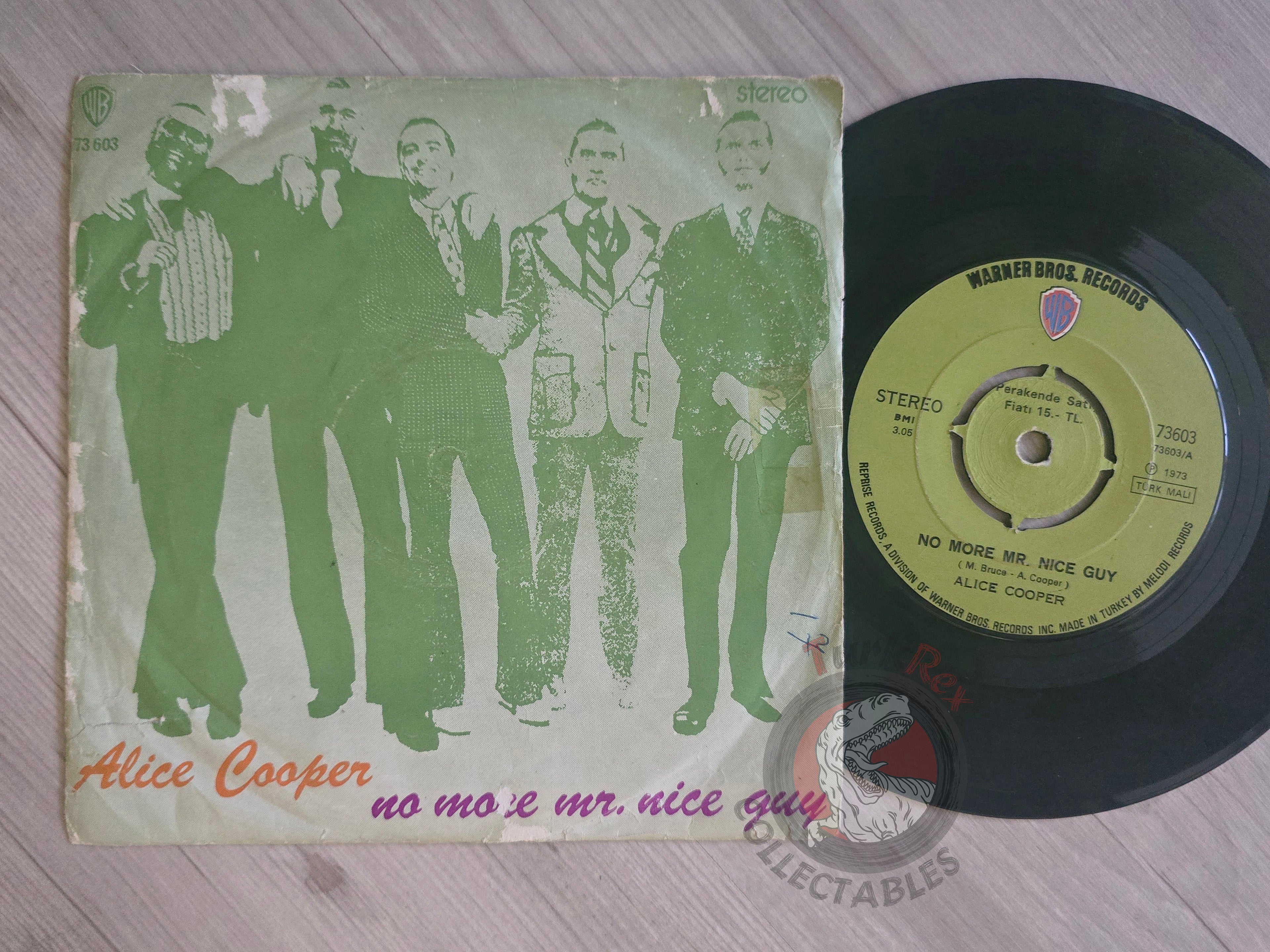 Alice Cooper – No More Mr. Nice Guy 7" Turkish Pressing Vinyl Turkey Edition
