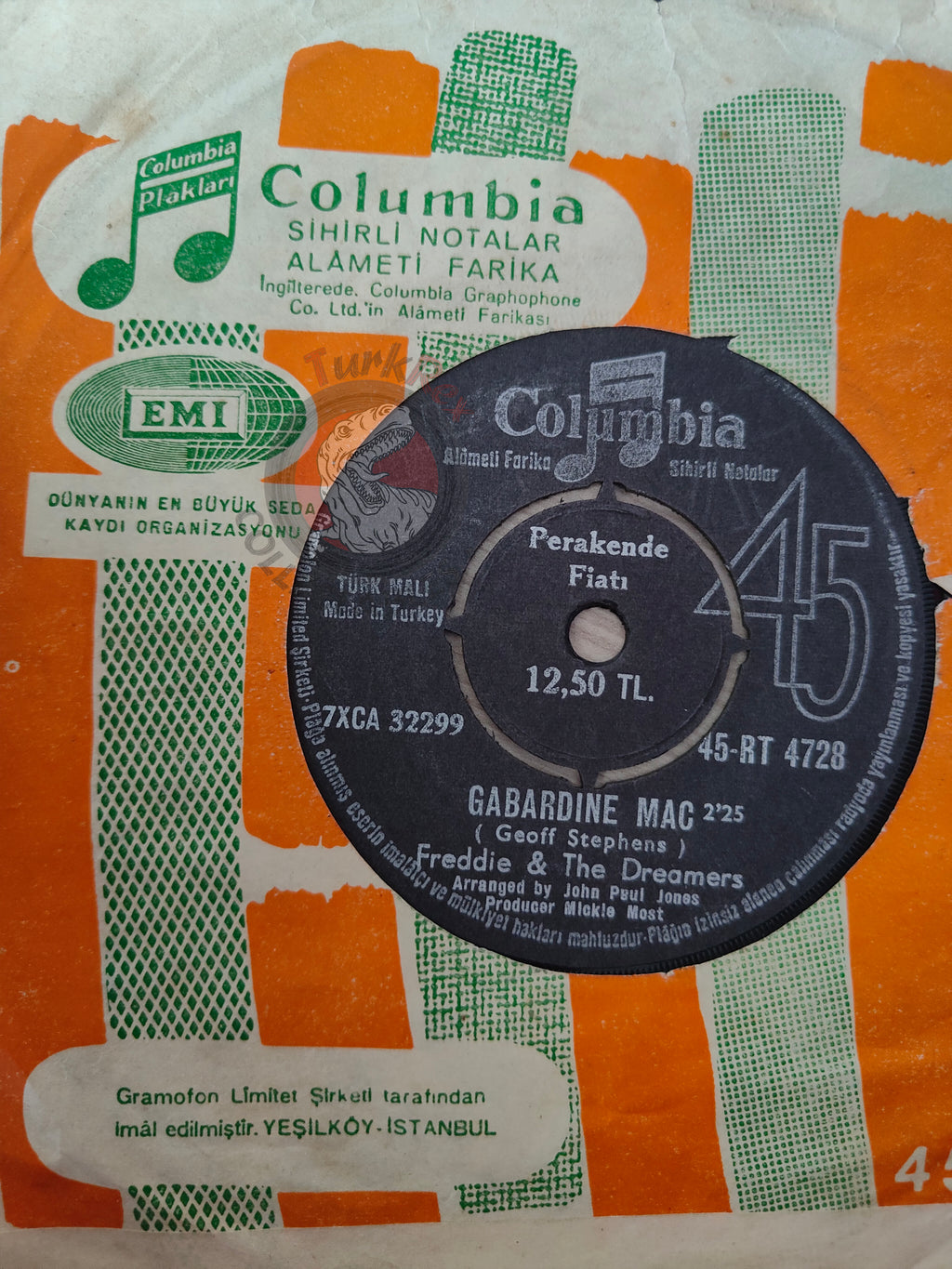 Freddie & The Dreamers – It's Great 7" Turkish Pressing Vinyl Turkey Edition