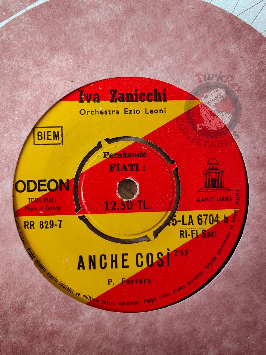Iva Zanicchi – La Felicità 7" Turkish Pressing Vinyl Turkey Edition