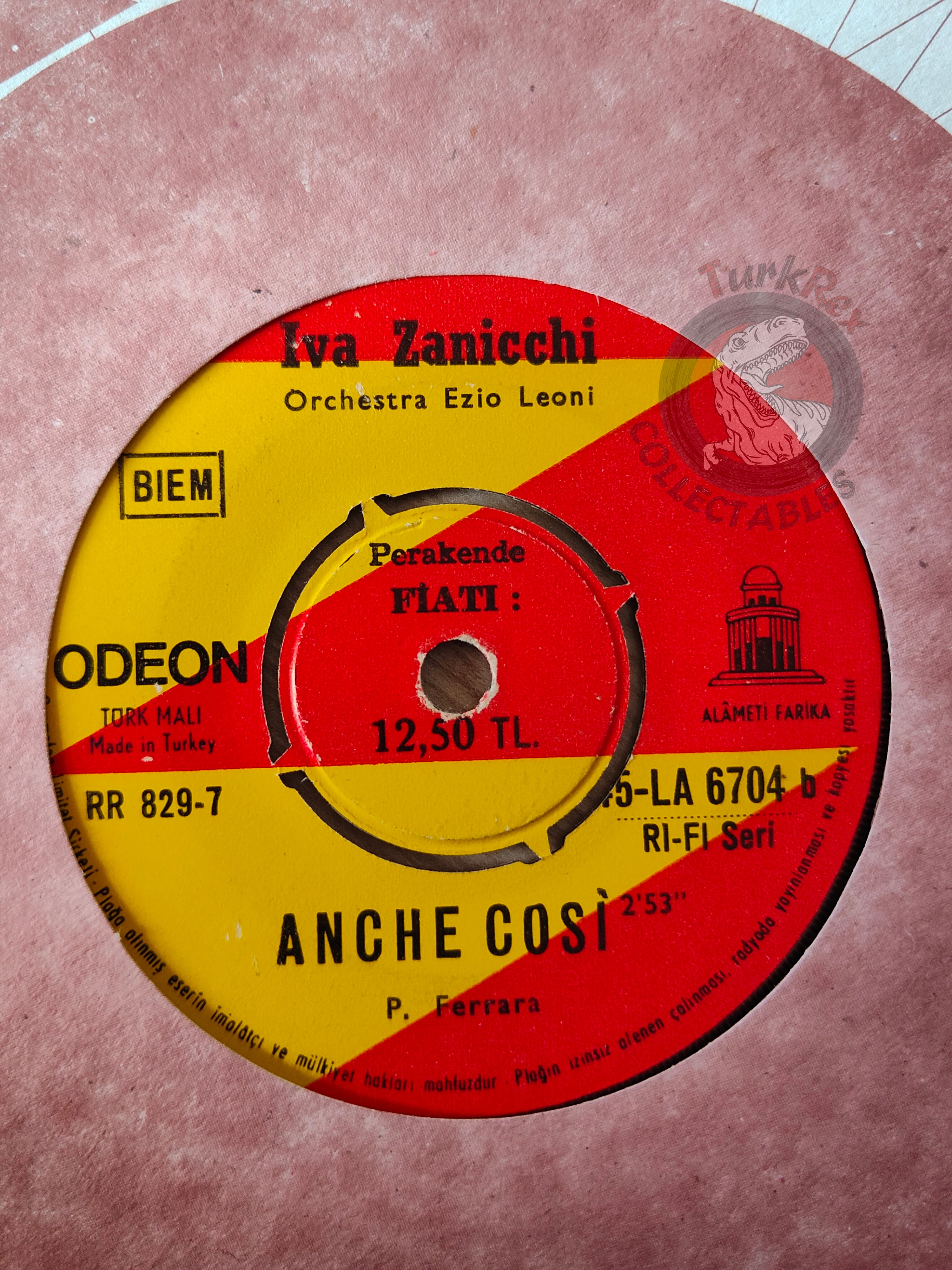 Iva Zanicchi – La Felicità 7" Turkish Pressing Vinyl Turkey Edition