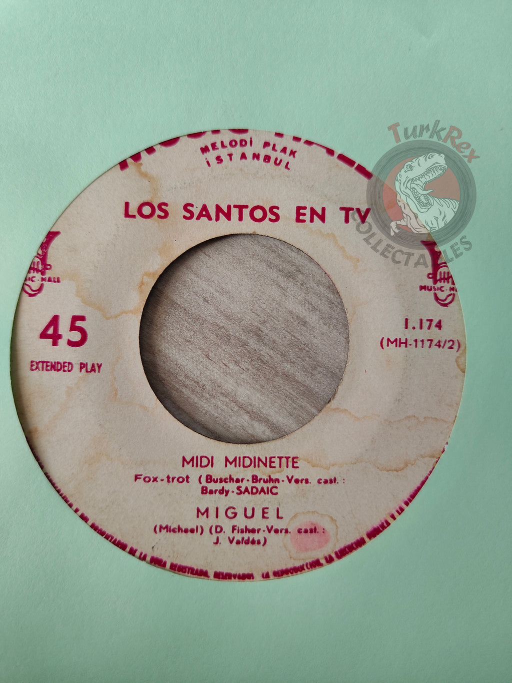 Los Santos En Tv Otra Vez - Cuando Cuando Cuando 7" Turkish Pressing Vinyl Turkey Edition