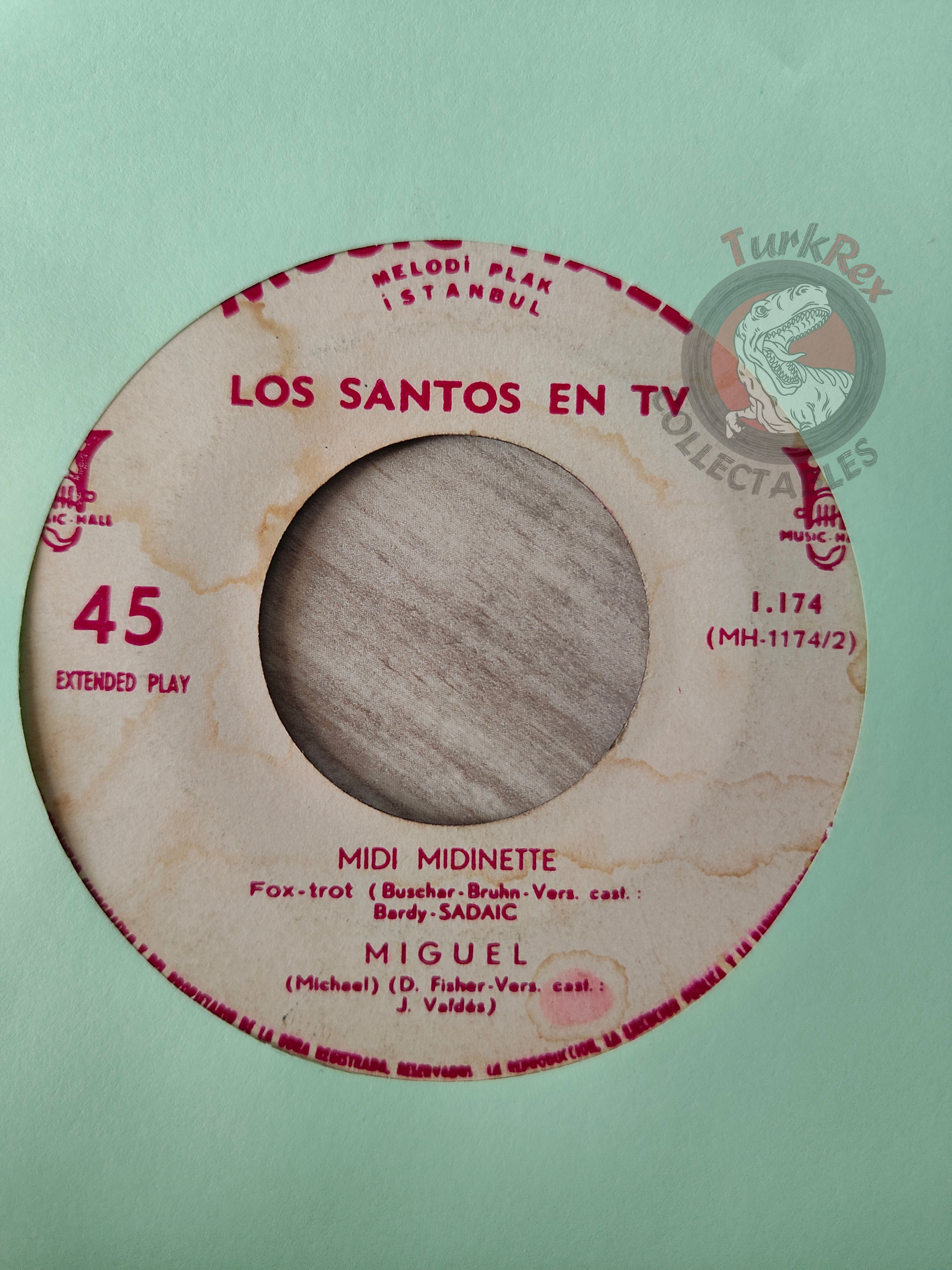 Los Santos En Tv Otra Vez - Cuando Cuando Cuando 7" Turkish Pressing Vinyl Turkey Edition