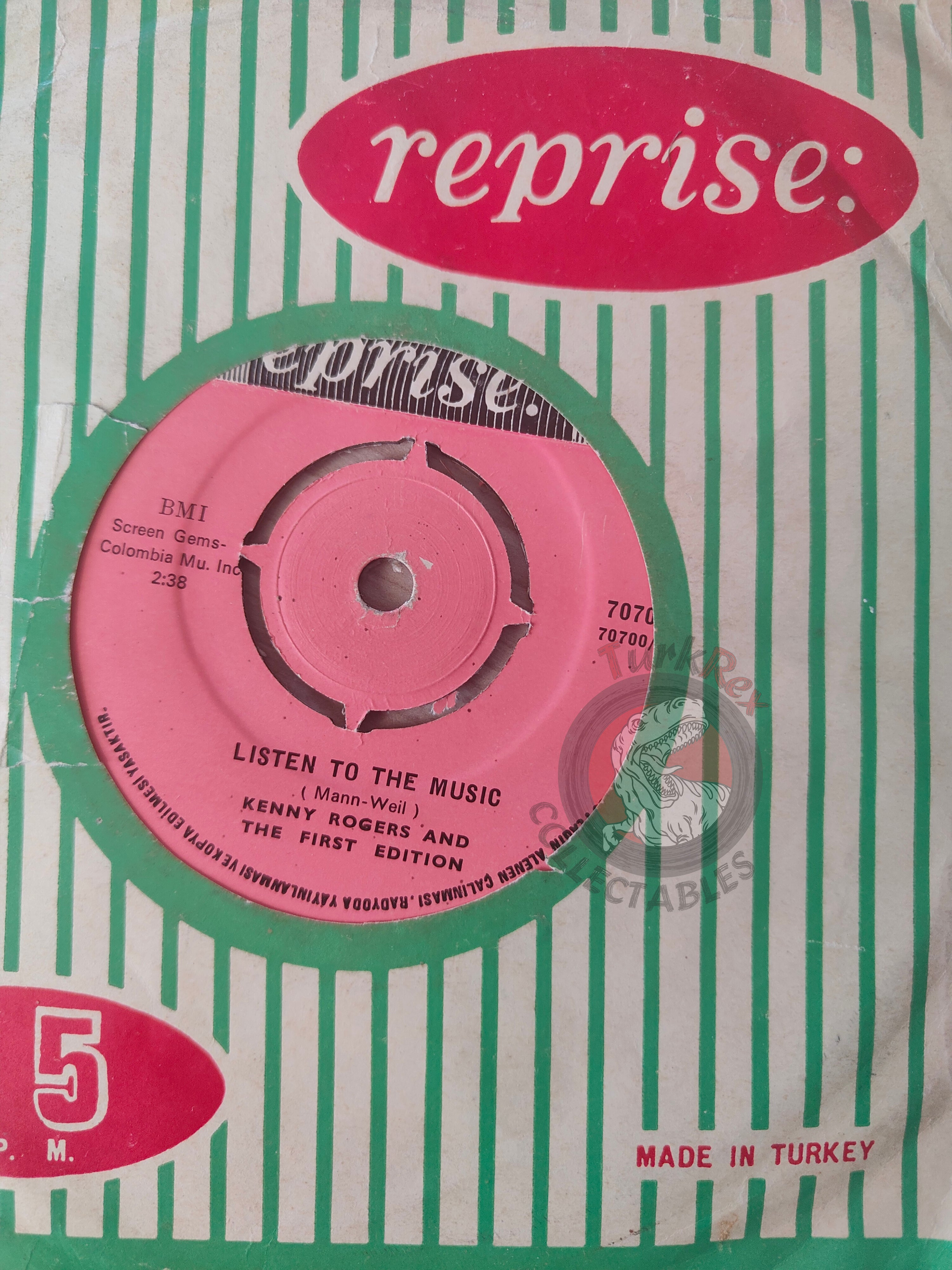 Kenny Rogers & The First Edition – Ruby, Don't Take Your Love To Town 7" Turkish Pressing Vinyl Turkey Edition 2