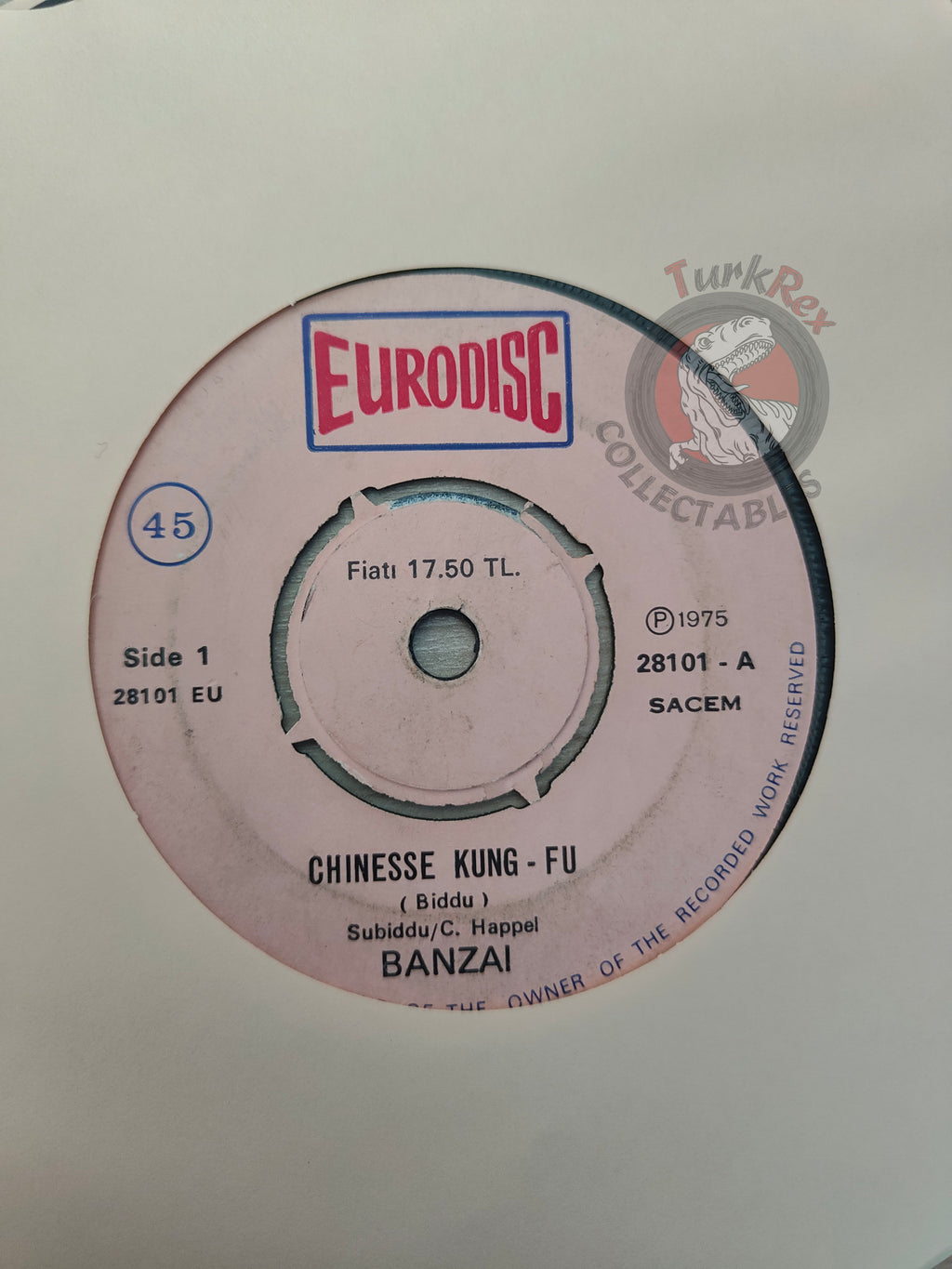 Banzaii – Chinesse Kung-Fu / Rhytme Kung-Fu (Biddu) 7" Turkish Pressing Vinyl Turkey Edition