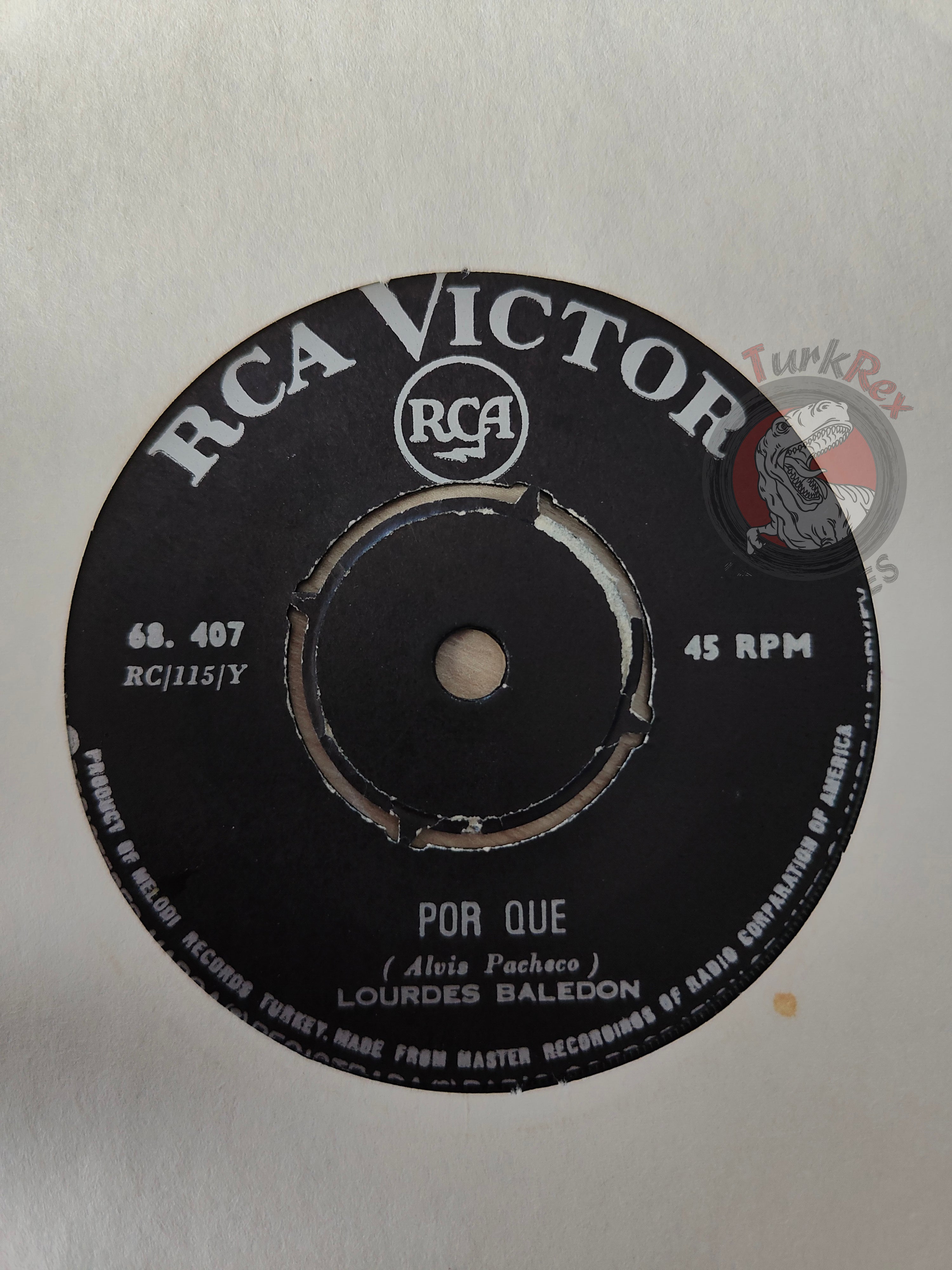 Lourdes Baledon – Yo Se Que Te Amo 7" Turkish Pressing Vinyl Turkey Edition